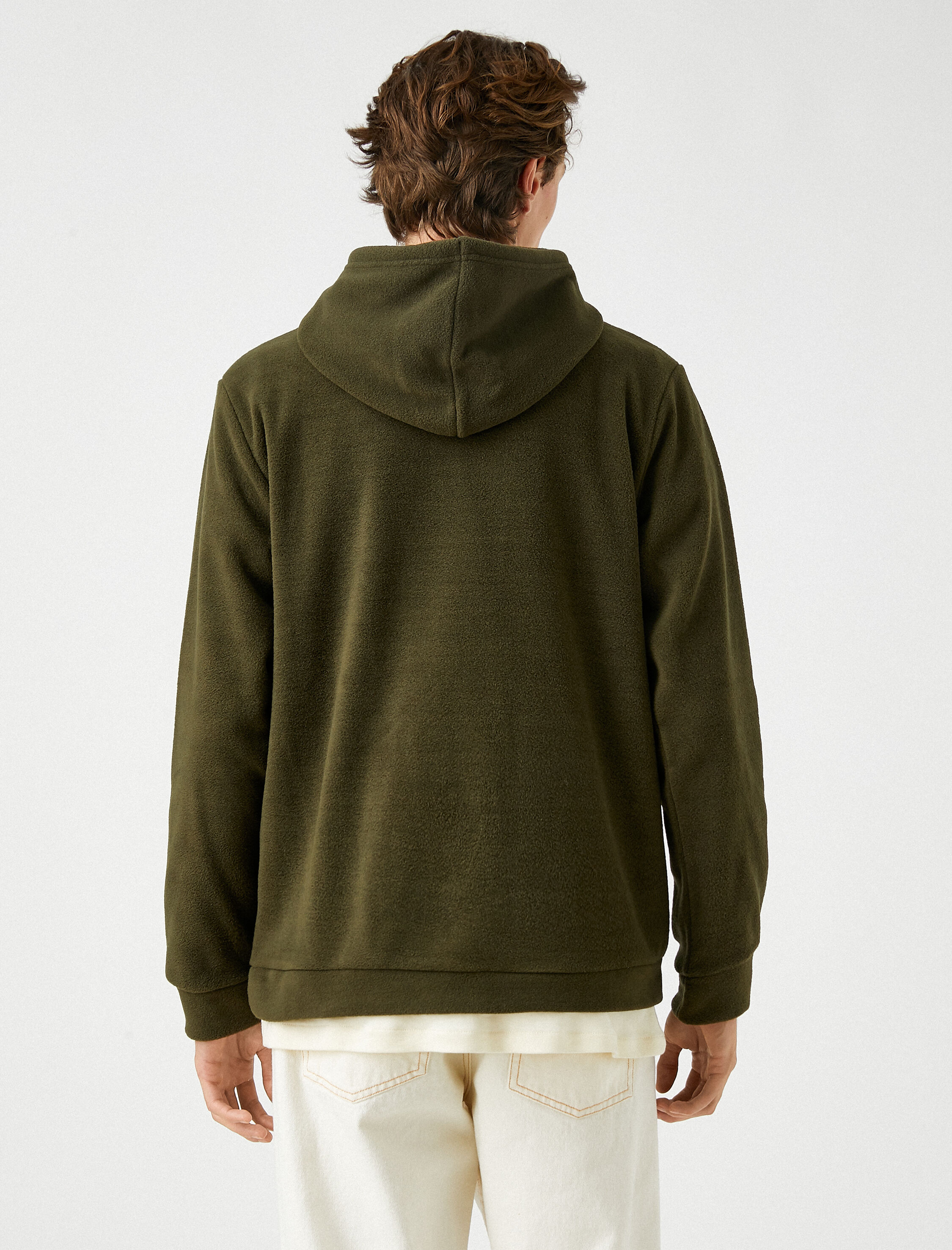   Polar İşlemeli Kapşonlu Sweatshirt Şardonlu