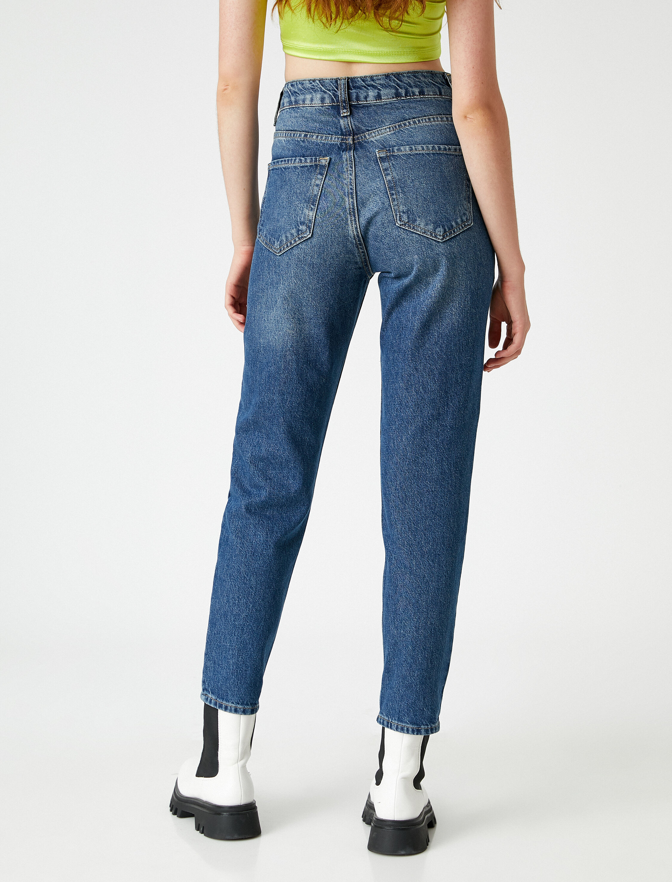   Yüksek Bel Kot Pantolon - Mom Jean