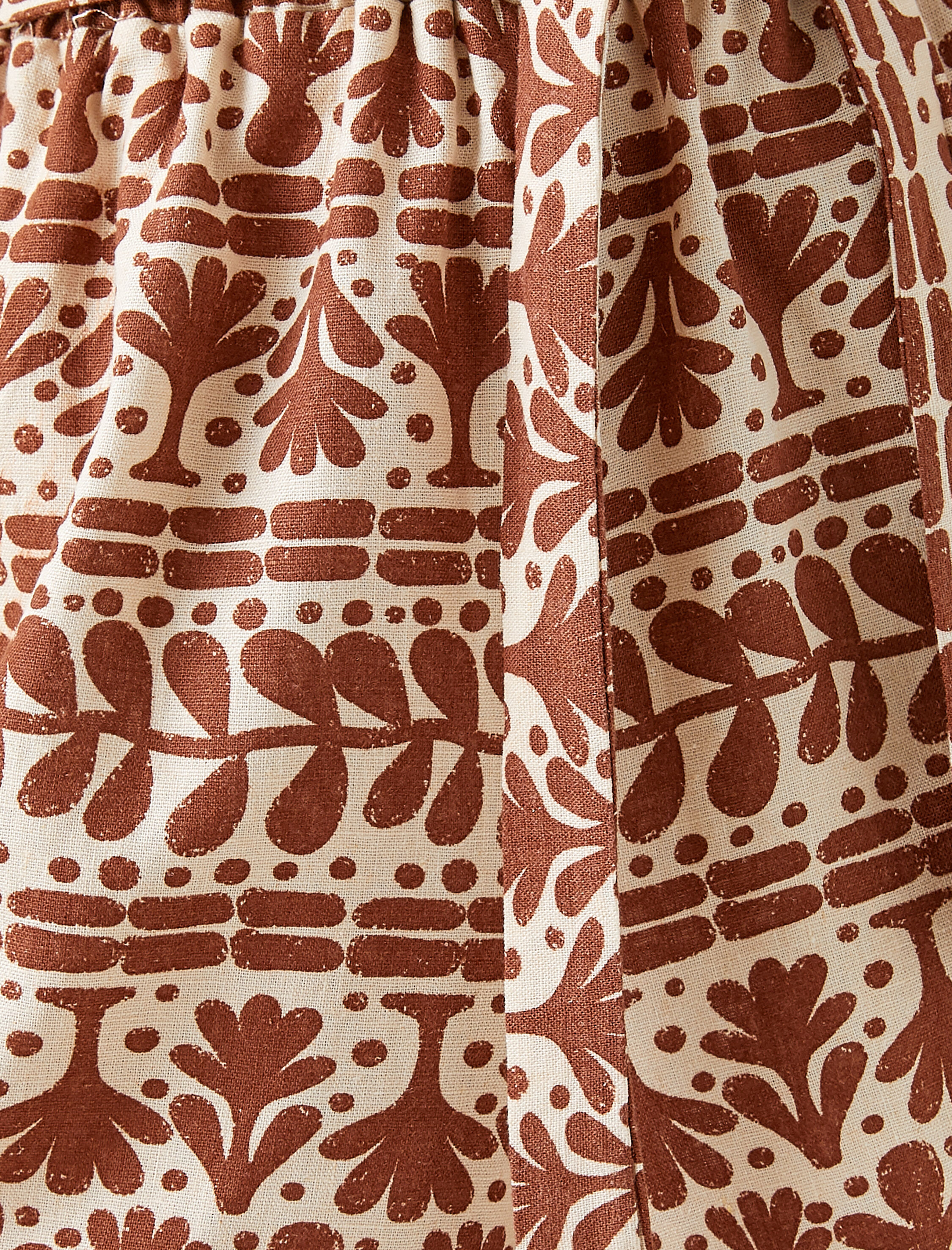   Beli Lastikli Kemerli Şort Keten Karışımlı