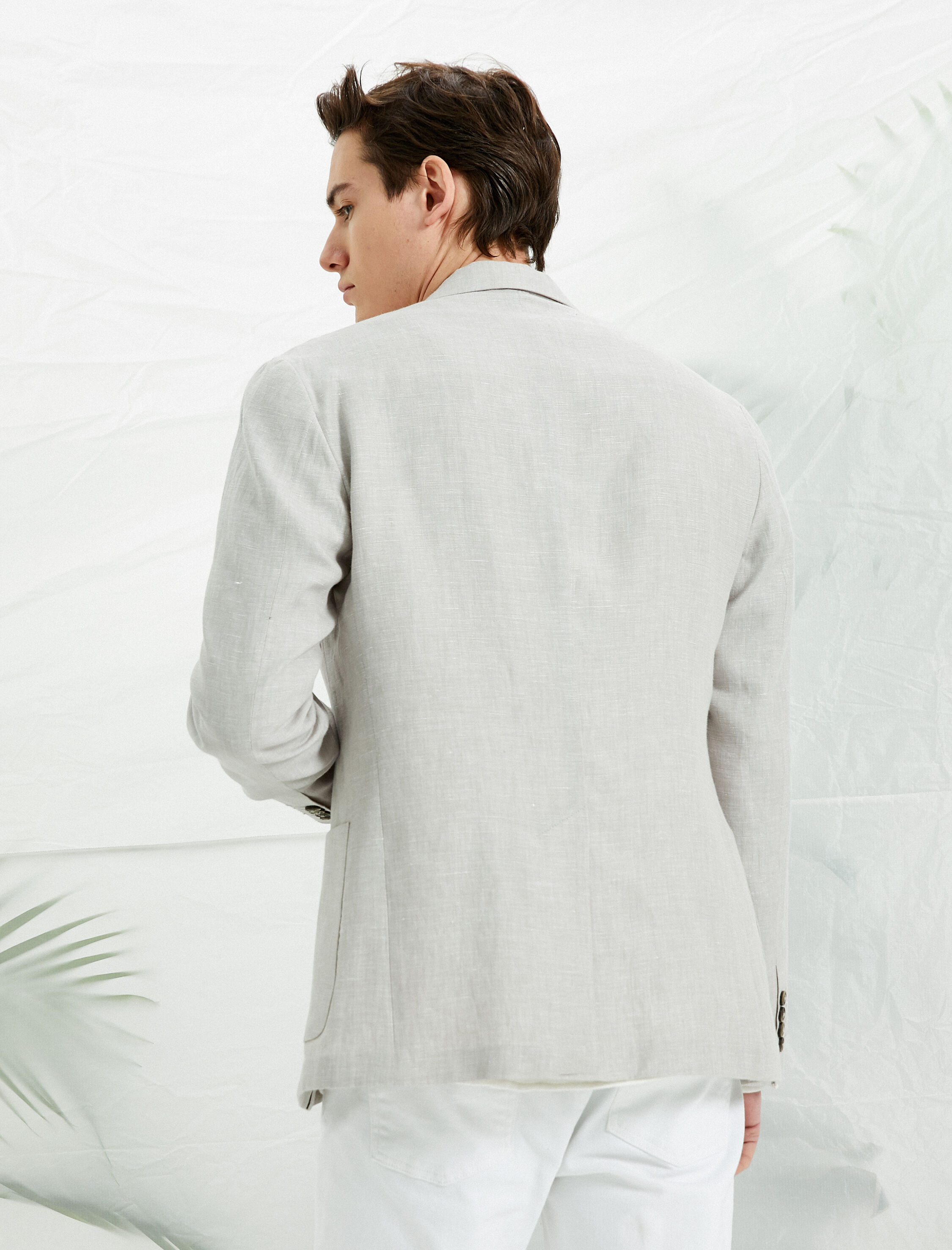   Dar Kesim Blazer Ceket Cepli Önü Düğmeli