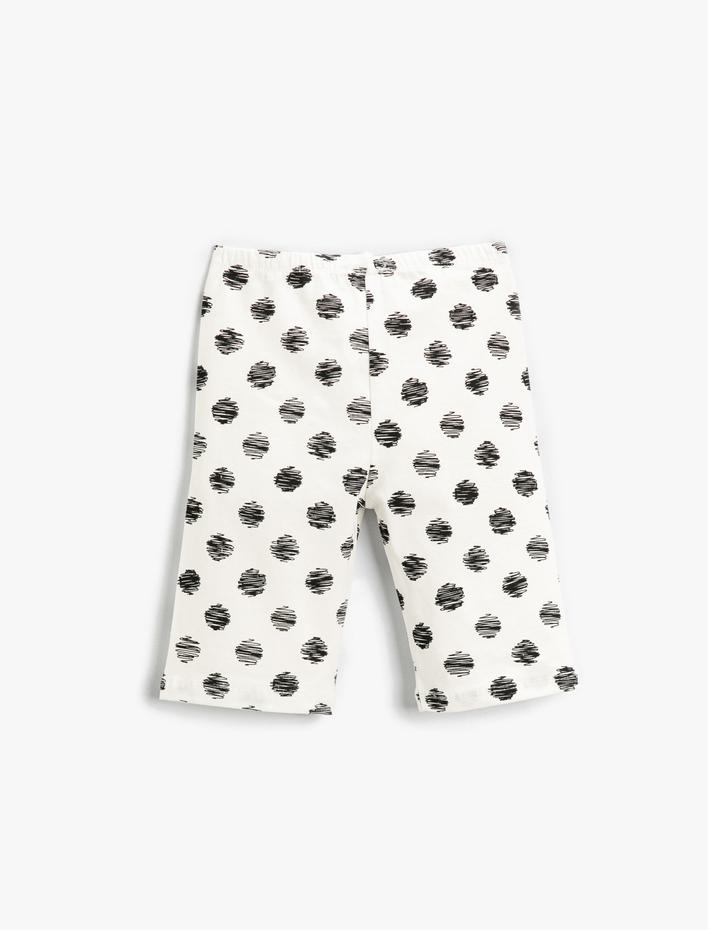 Kız Çocuk Baskılı Tayt Pamuklu