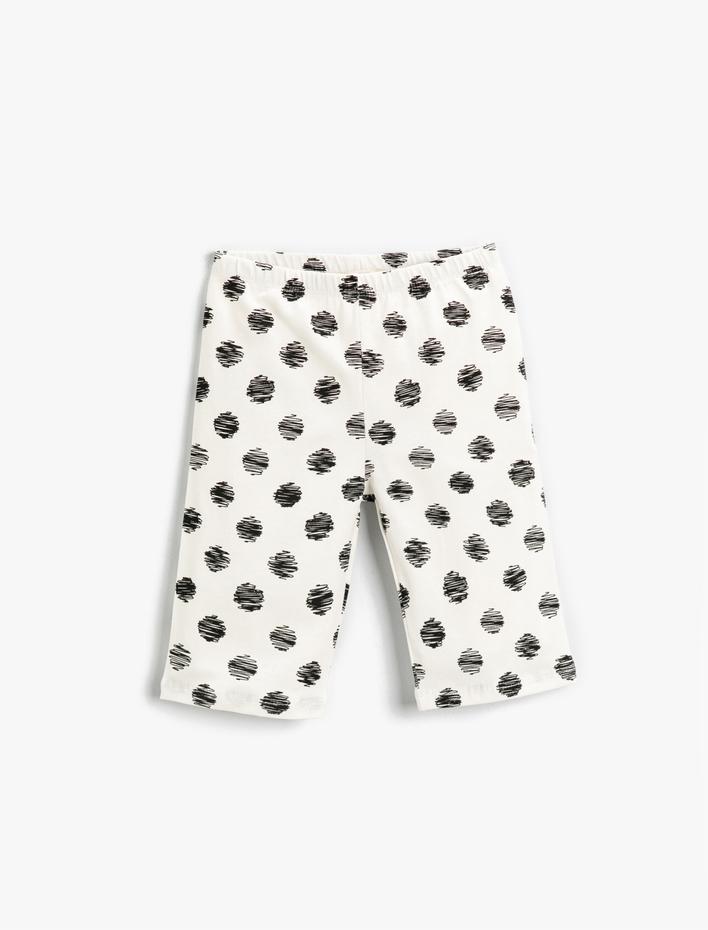 Kız Çocuk Baskılı Tayt Pamuklu