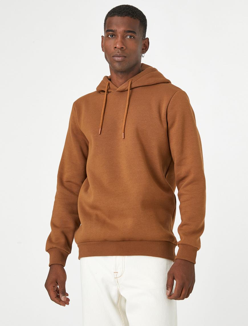   Basic Kapşonlu Sweatshirt