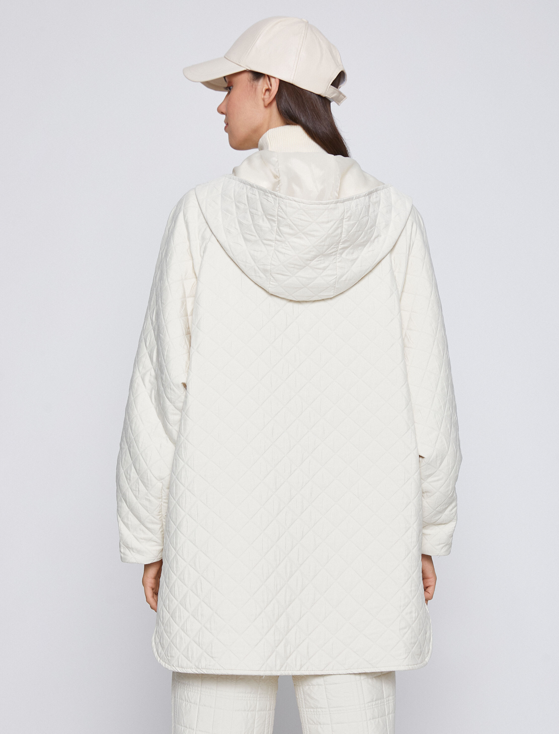 Kapüşonlu Kapitone Anorak Cepli