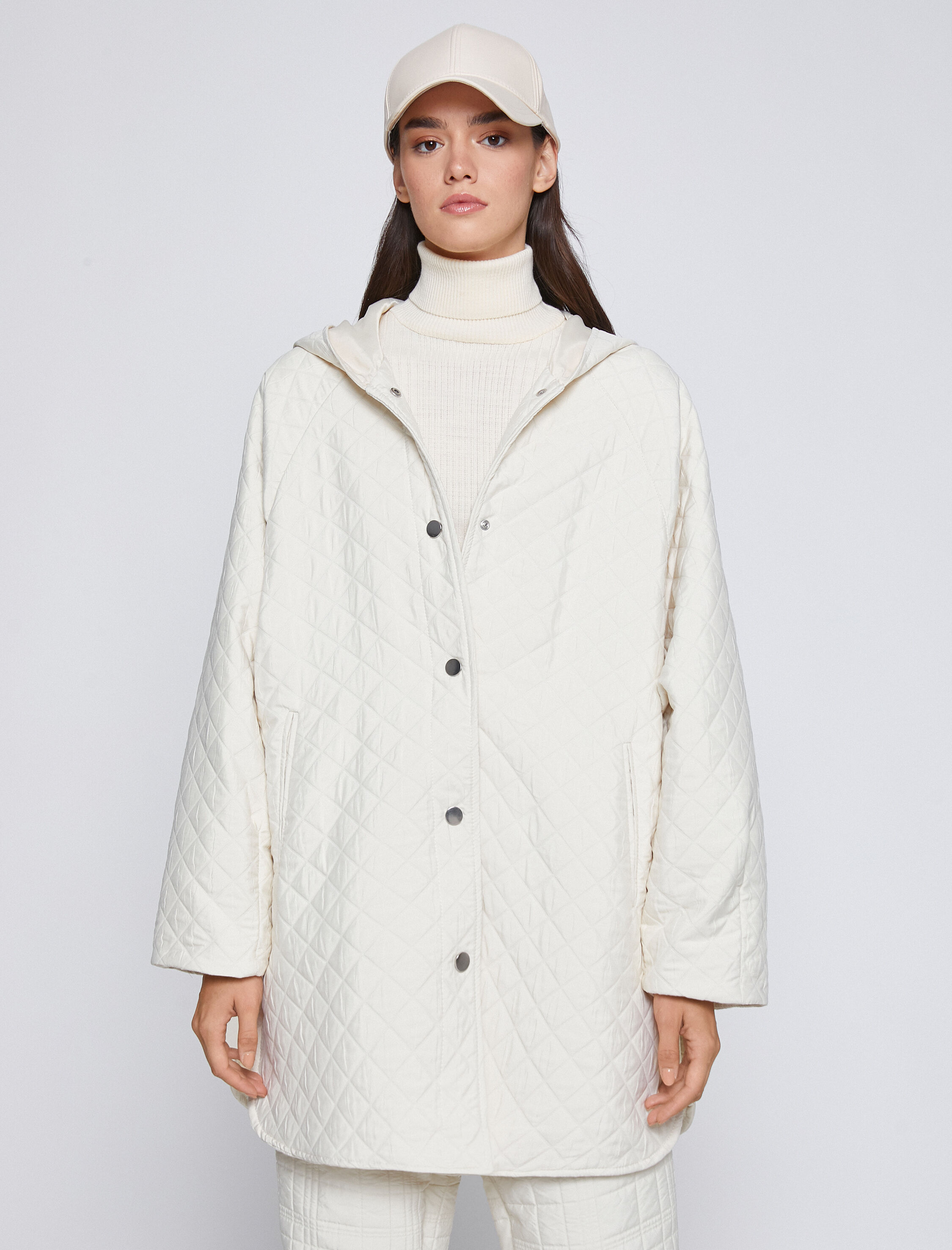 Kapüşonlu Kapitone Anorak Cepli