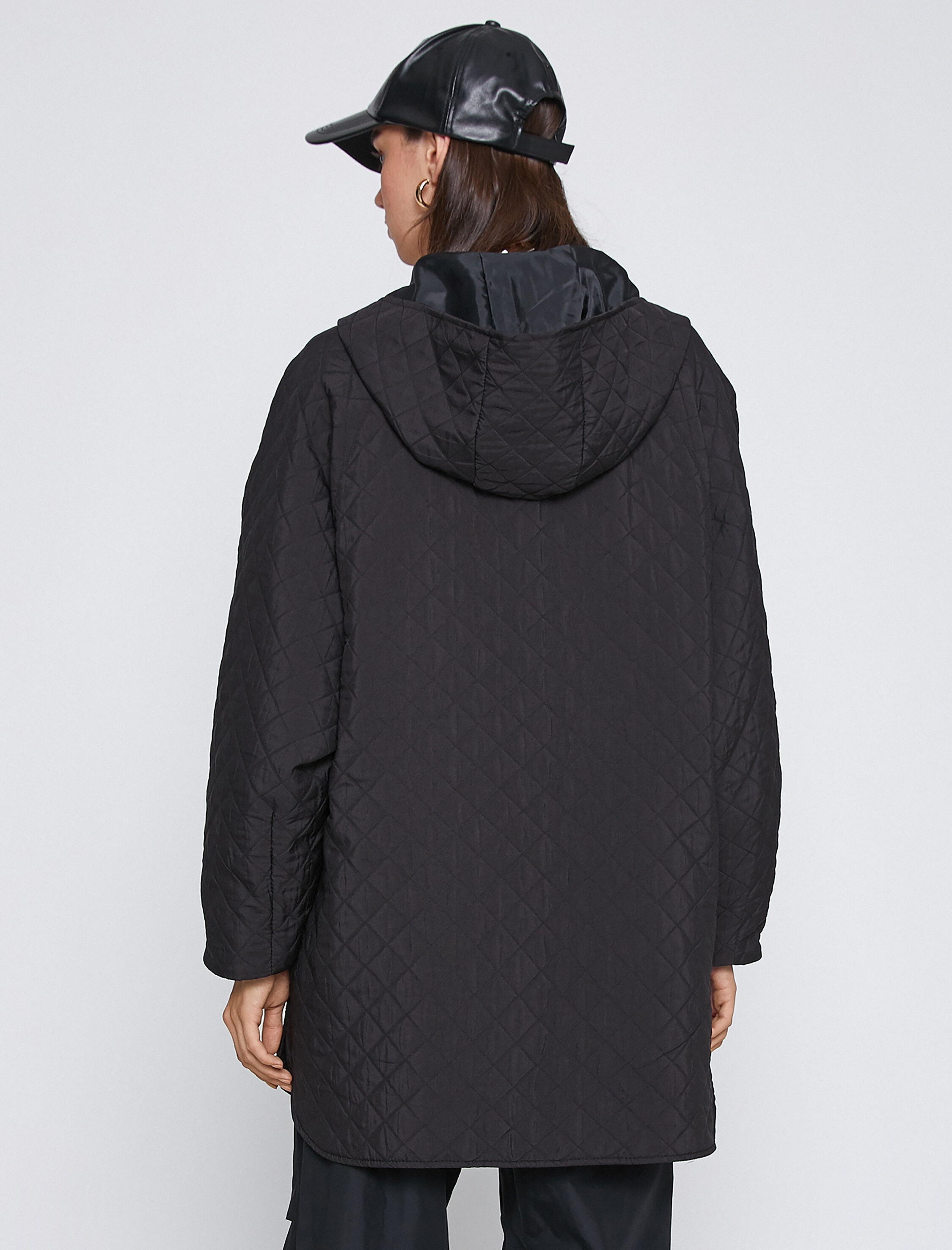   Kapüşonlu Kapitone Anorak Cepli