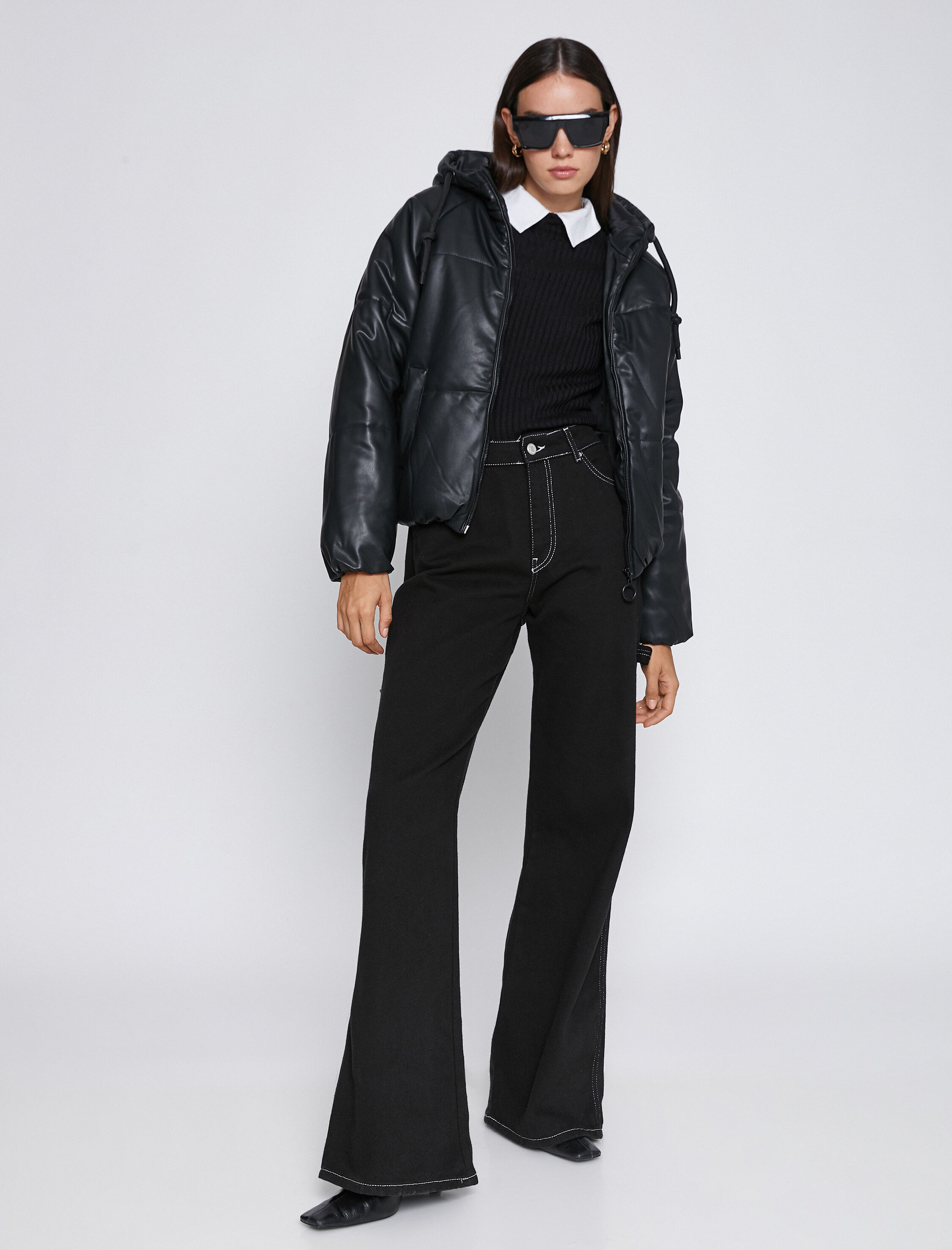   Şişme Mont Kapüşonlu Cep Detaylı