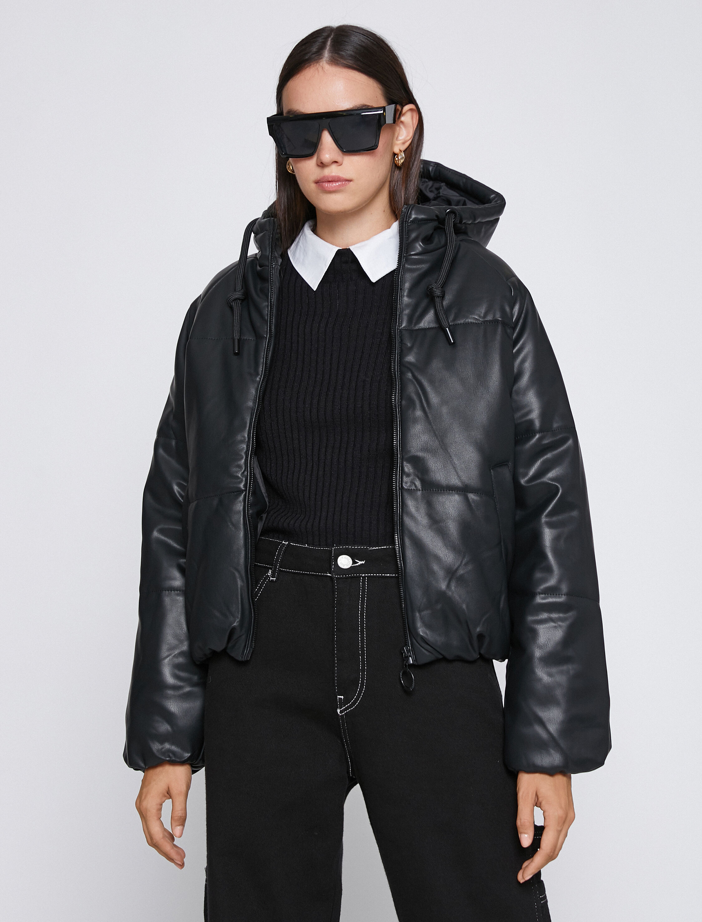   Şişme Mont Kapüşonlu Cep Detaylı