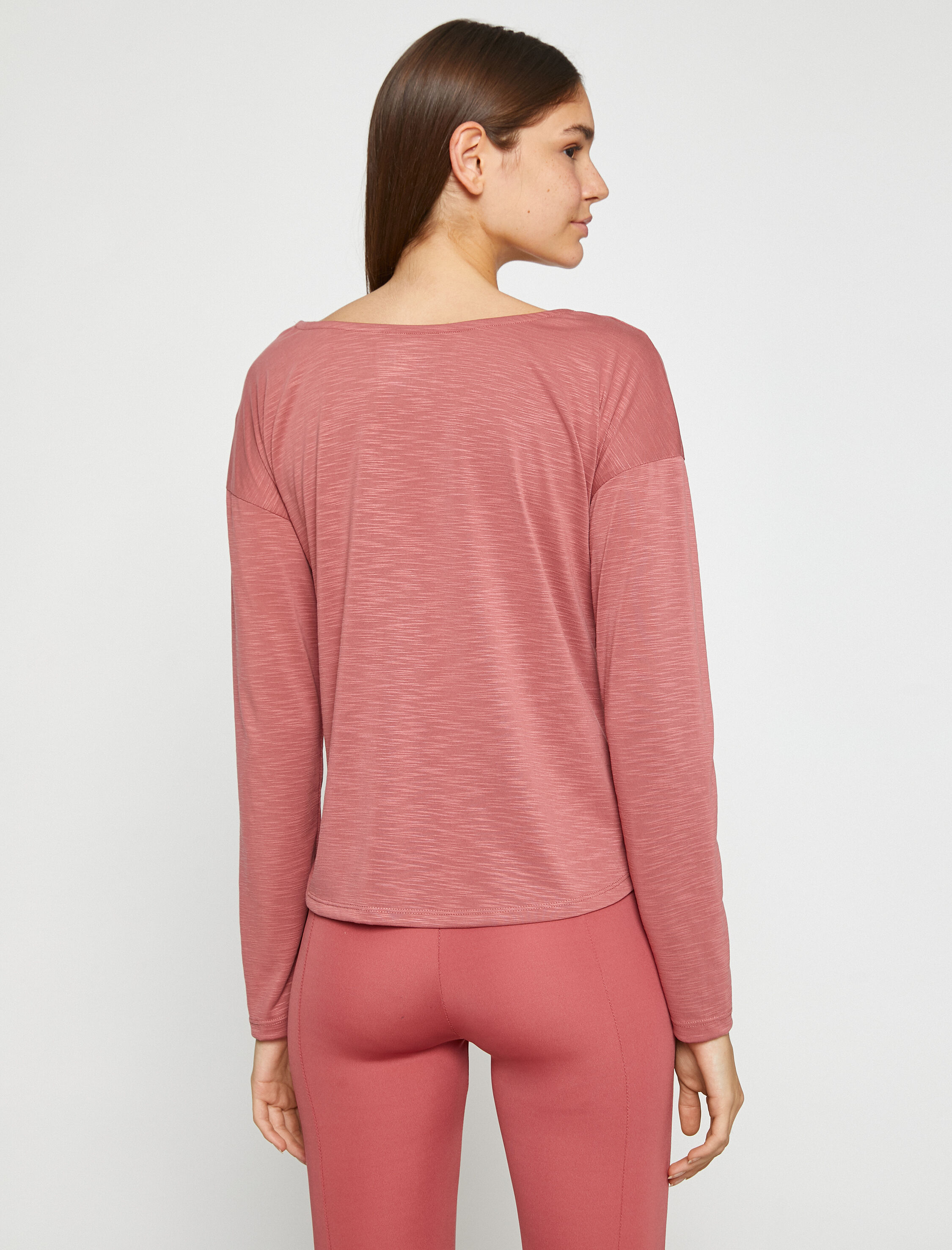   Büzgü Detaylı Yoga Sweatshirt Modal Karışımlı İpeksi Dokulu