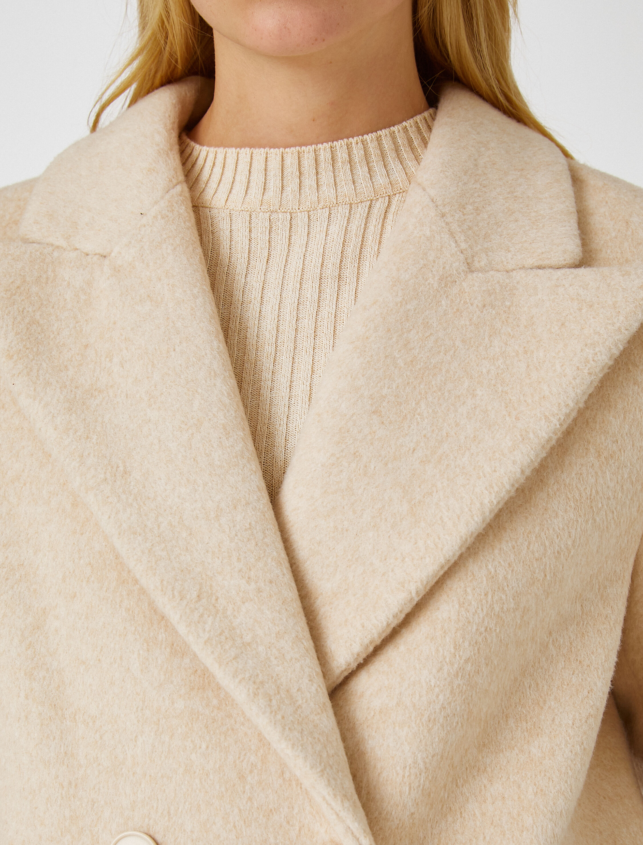 Uzun Kruvaze Kaşe Kaban