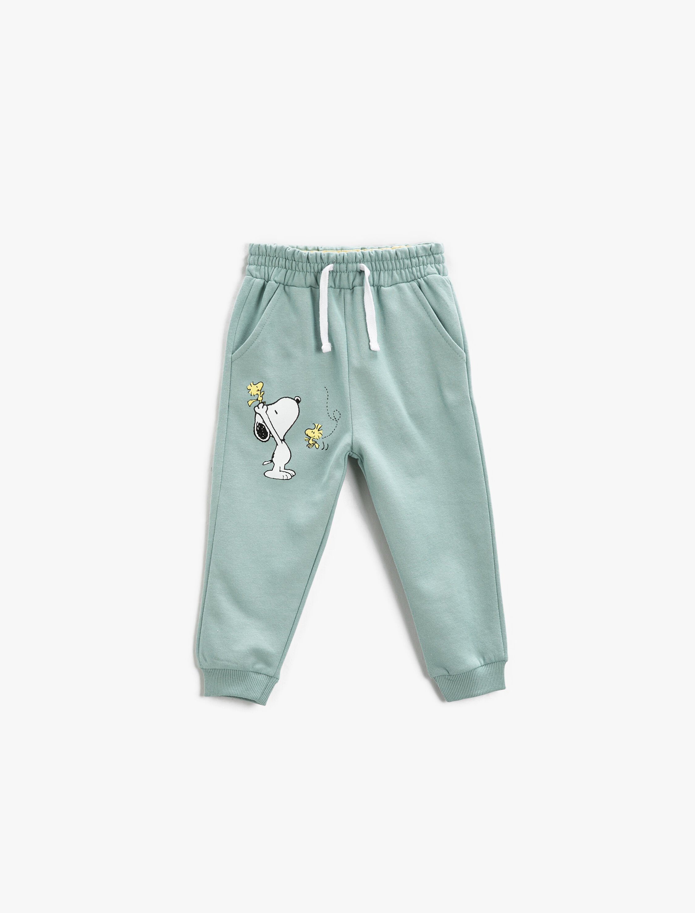  Erkek Bebek Snoopy Baskılı Jogger Eşofman Altı Lisanslı Beli Bağlamalı Cepli Pamuklu
