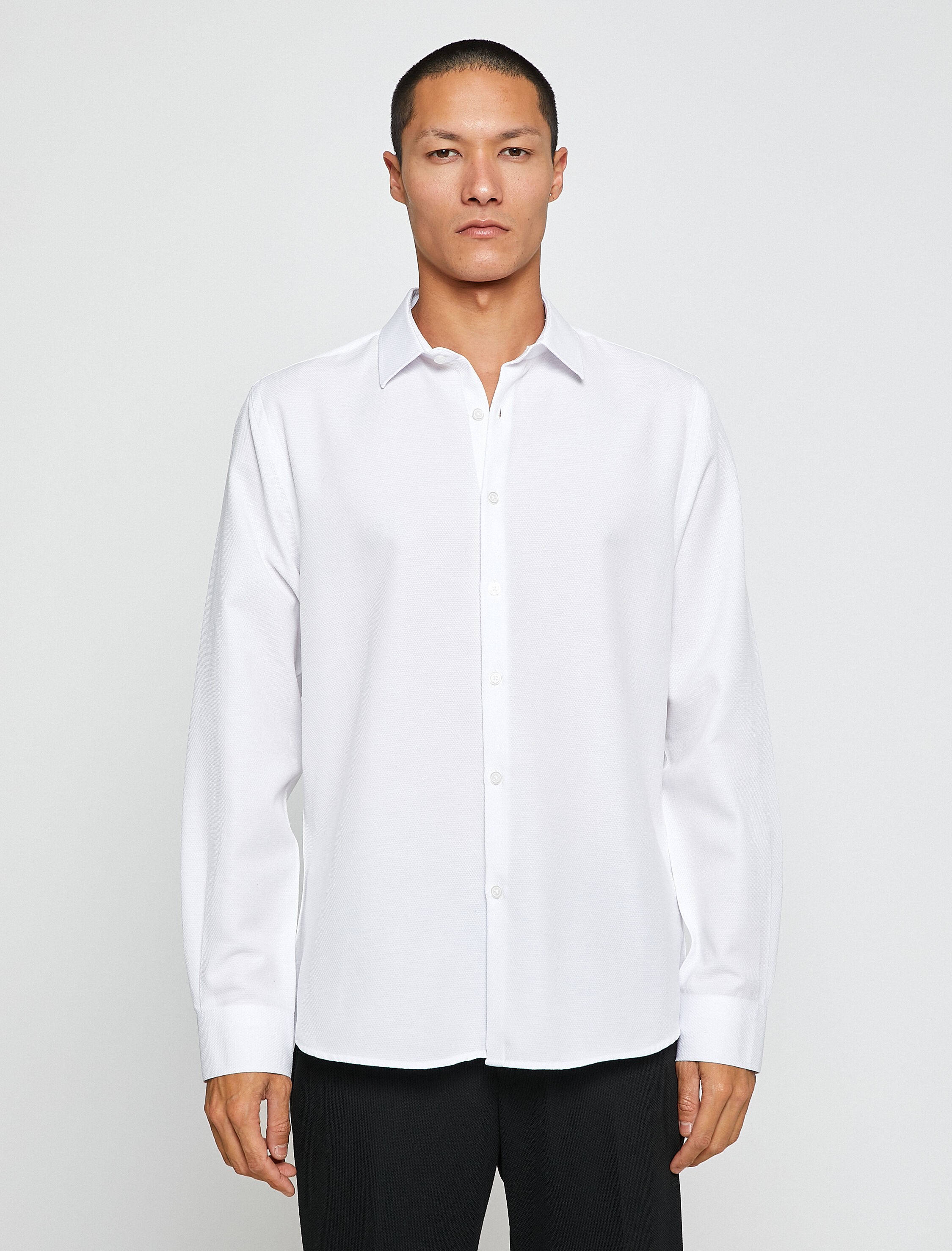 Spor Gömlek Slim Fit Klasik Yaka Uzun Kollu Non Iron
