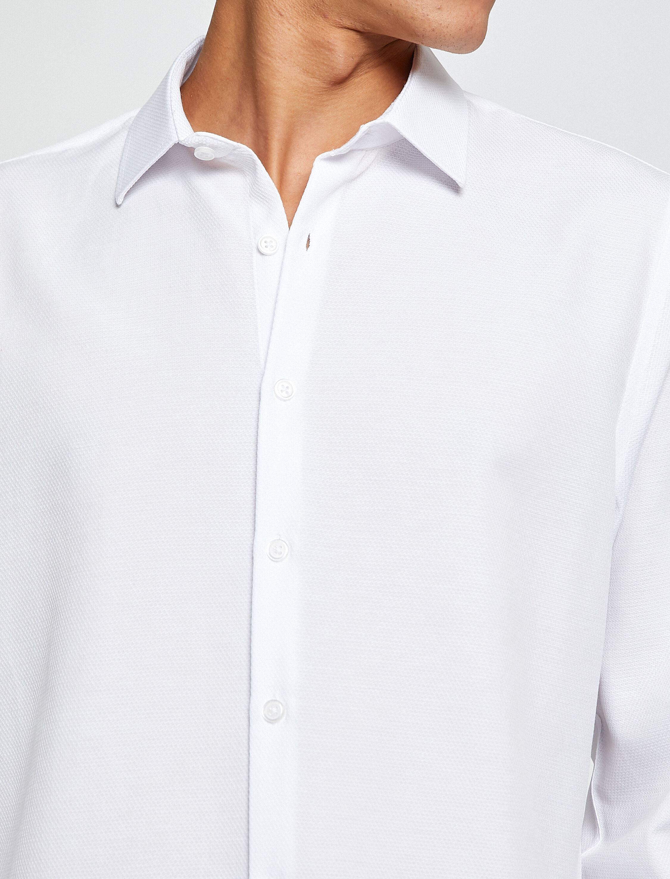 Spor Gömlek Slim Fit Klasik Yaka Uzun Kollu Non Iron