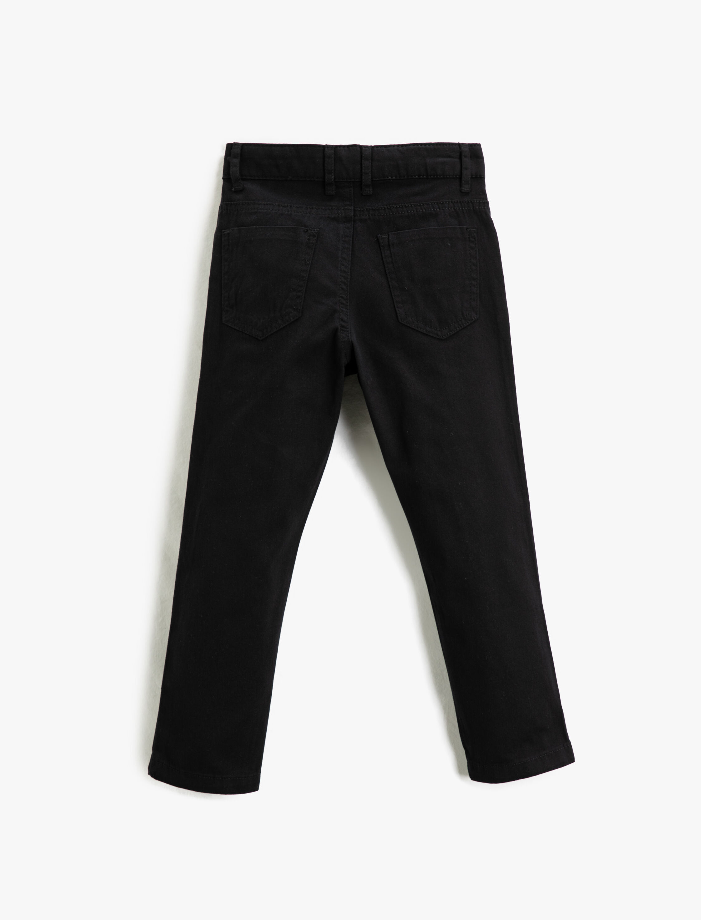  Erkek Çocuk Chino Pantolon Cepli Slim Fit Pamuklu Beli Ayarlanabilir Lastikli