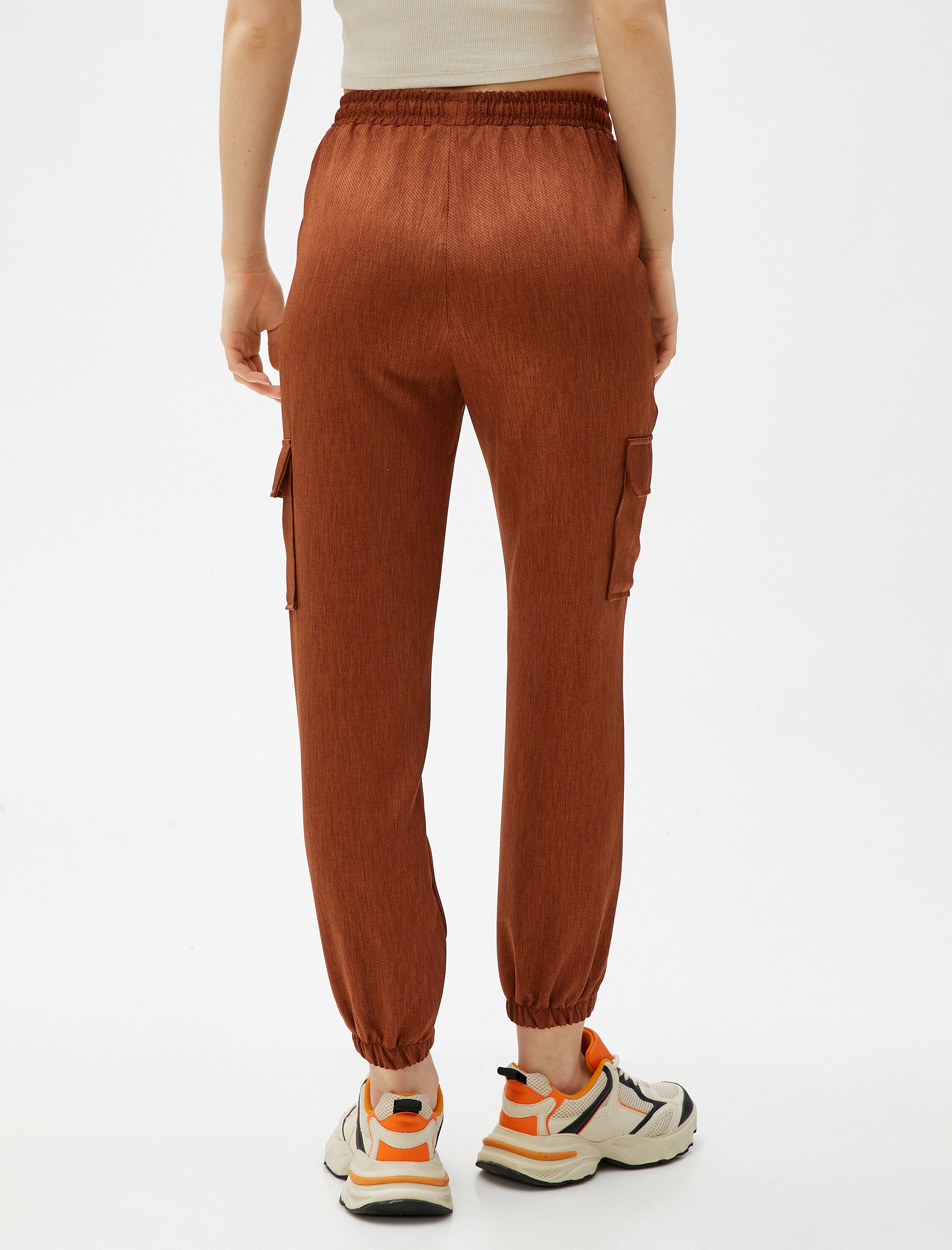   Kargo Pantolon Beli Bağcıklı Cep Detaylı Paçası Lastikli