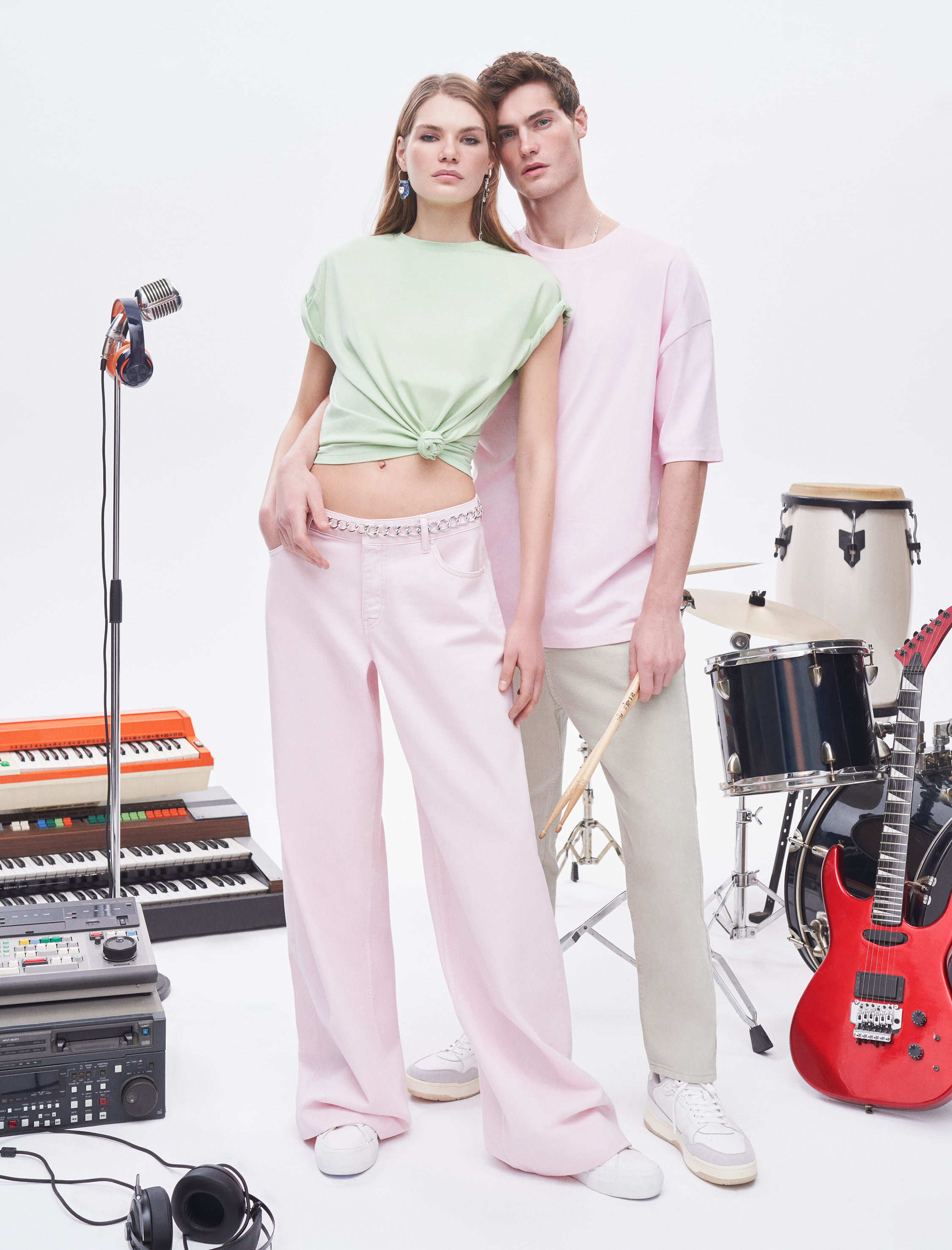   Düz Paça Kot Pantolon Yüksek Bel