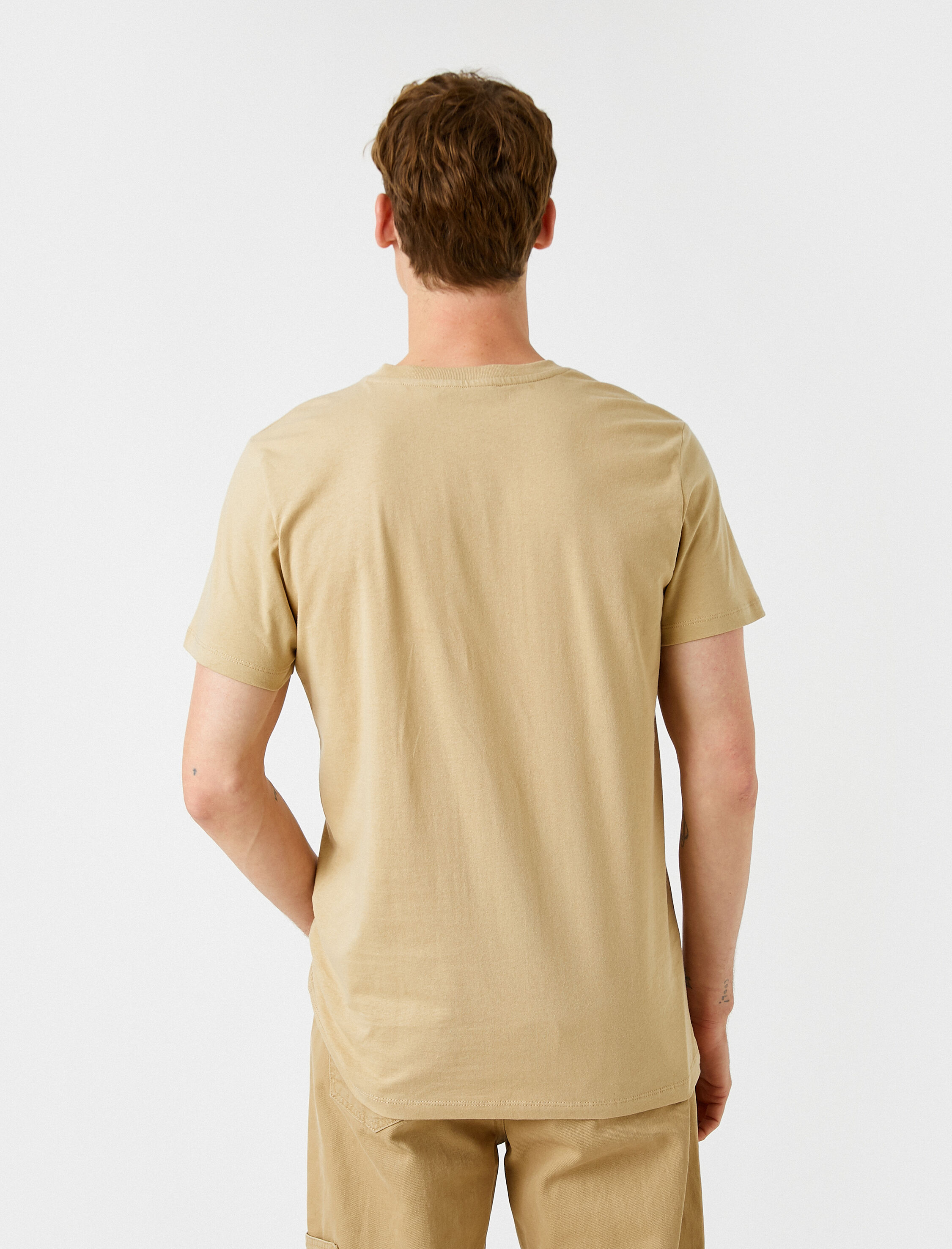   Basic Tişört Kısa Kollu Bisiklet Yaka