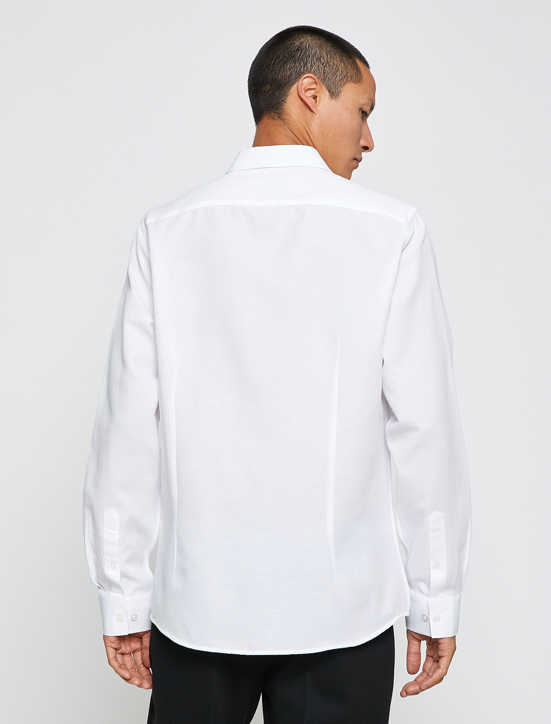 Spor Gömlek Slim Fit Klasik Yaka Uzun Kollu Non Iron