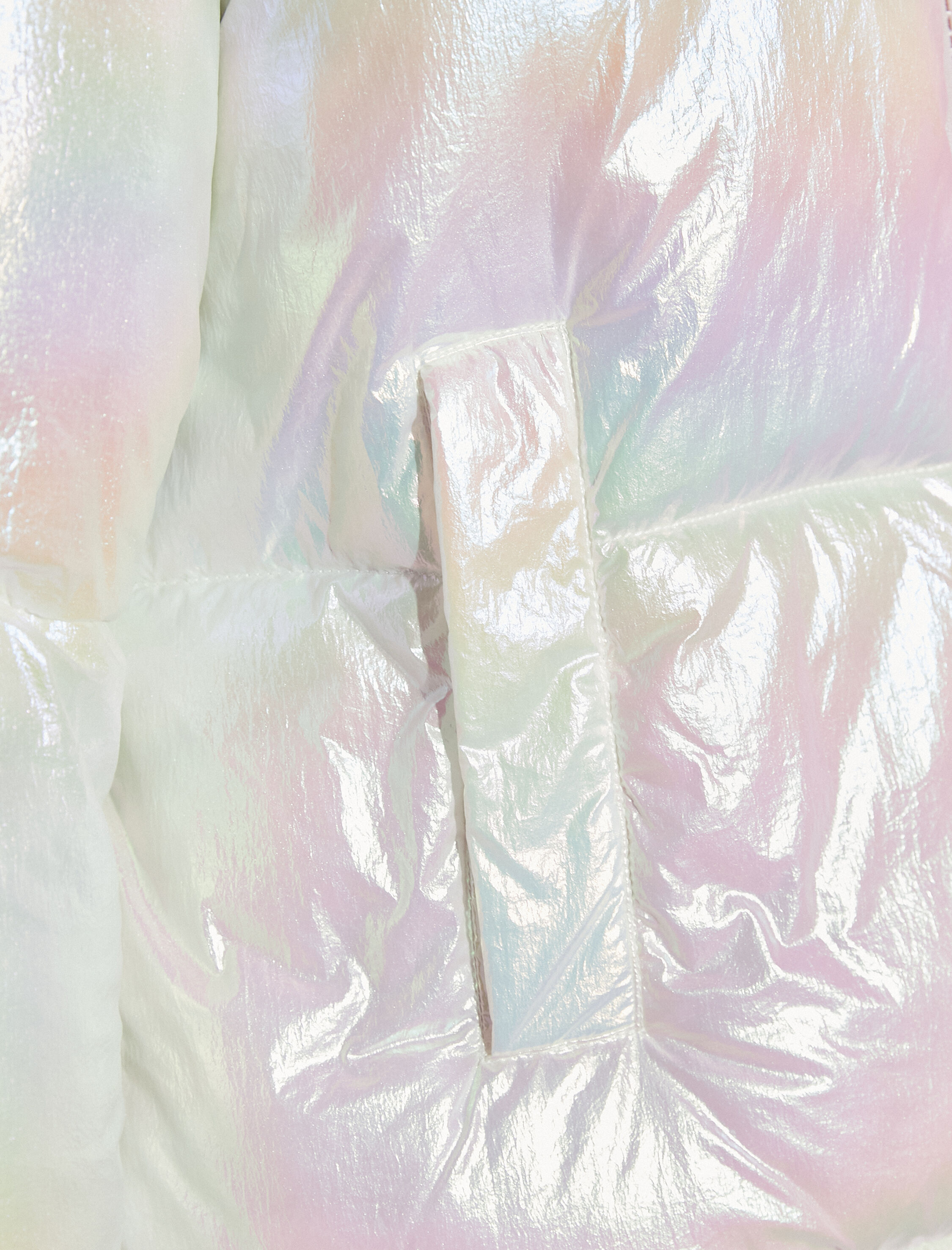   Şişme Mont Dik Yaka Fermuarlı