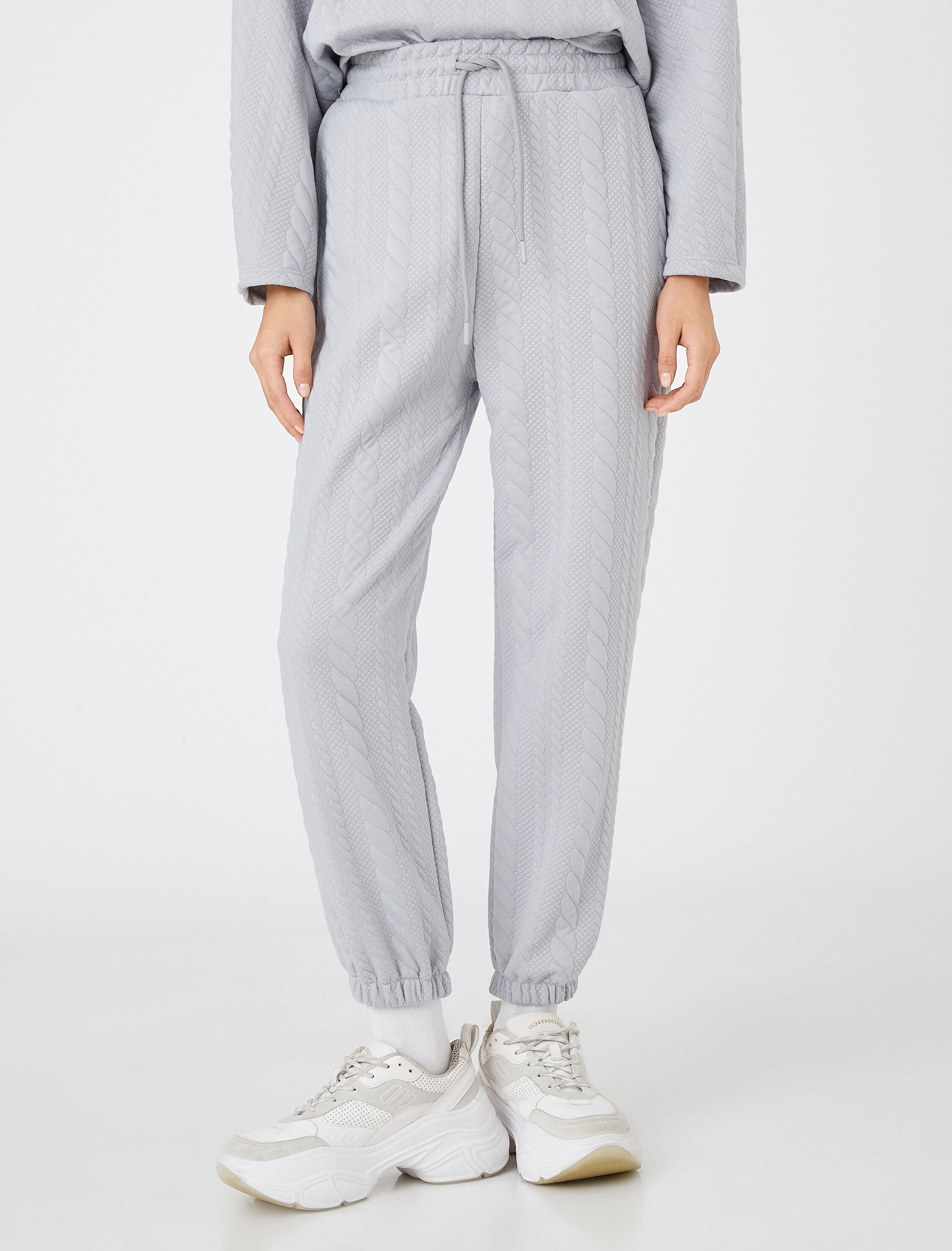   Jogger Eşofman Altı Desenli Beli Bağlamalı