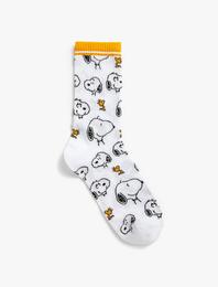 Snoopy Soket Çorap Lisanslı İşlemeli