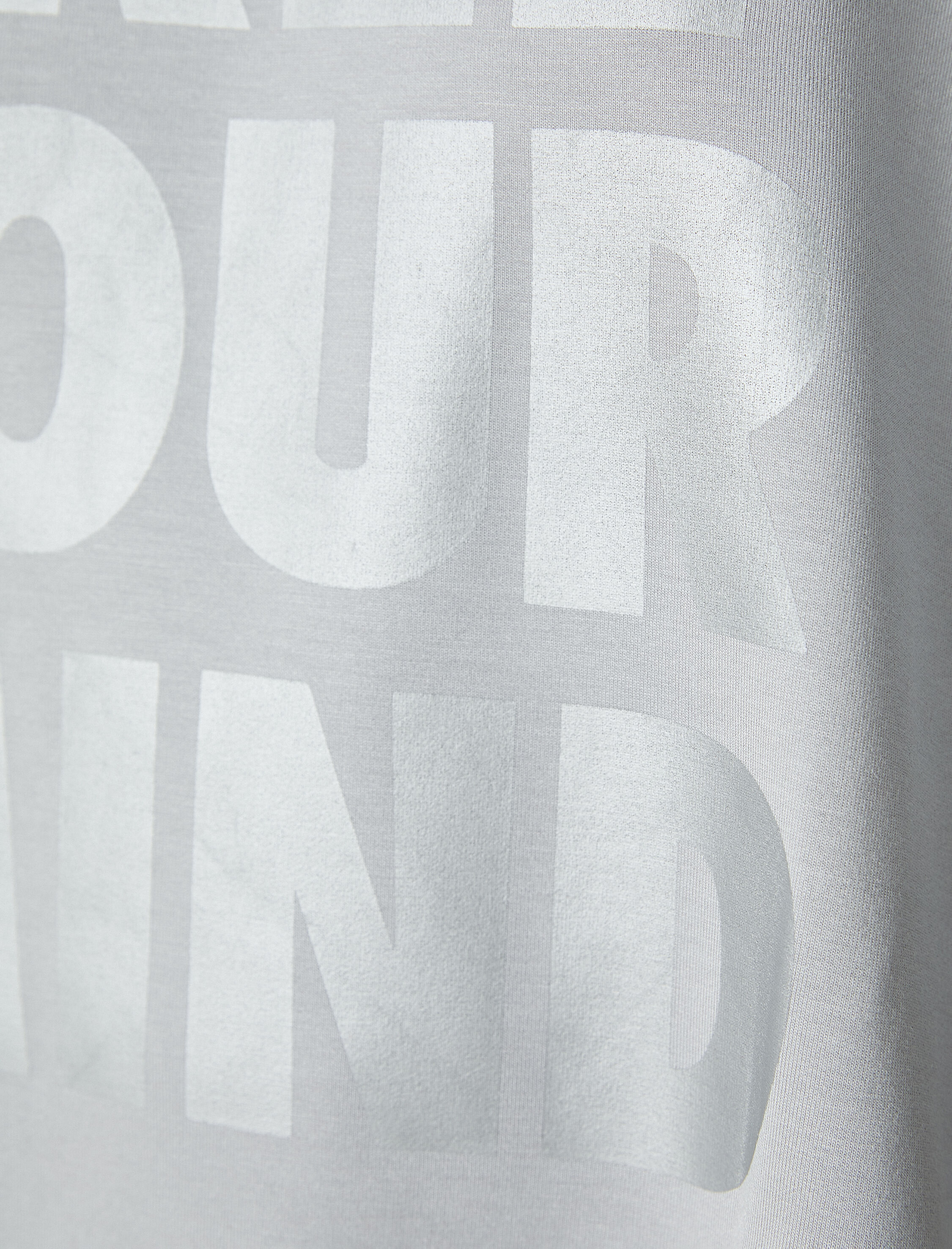   Crop Spor Tişört Büyük Slogan Baskılı Modal Karışımlı