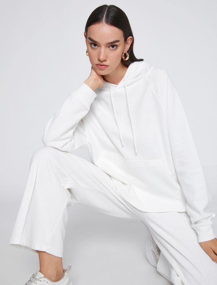  Kapüşonlu Sweatshirt Kanguru Cepli