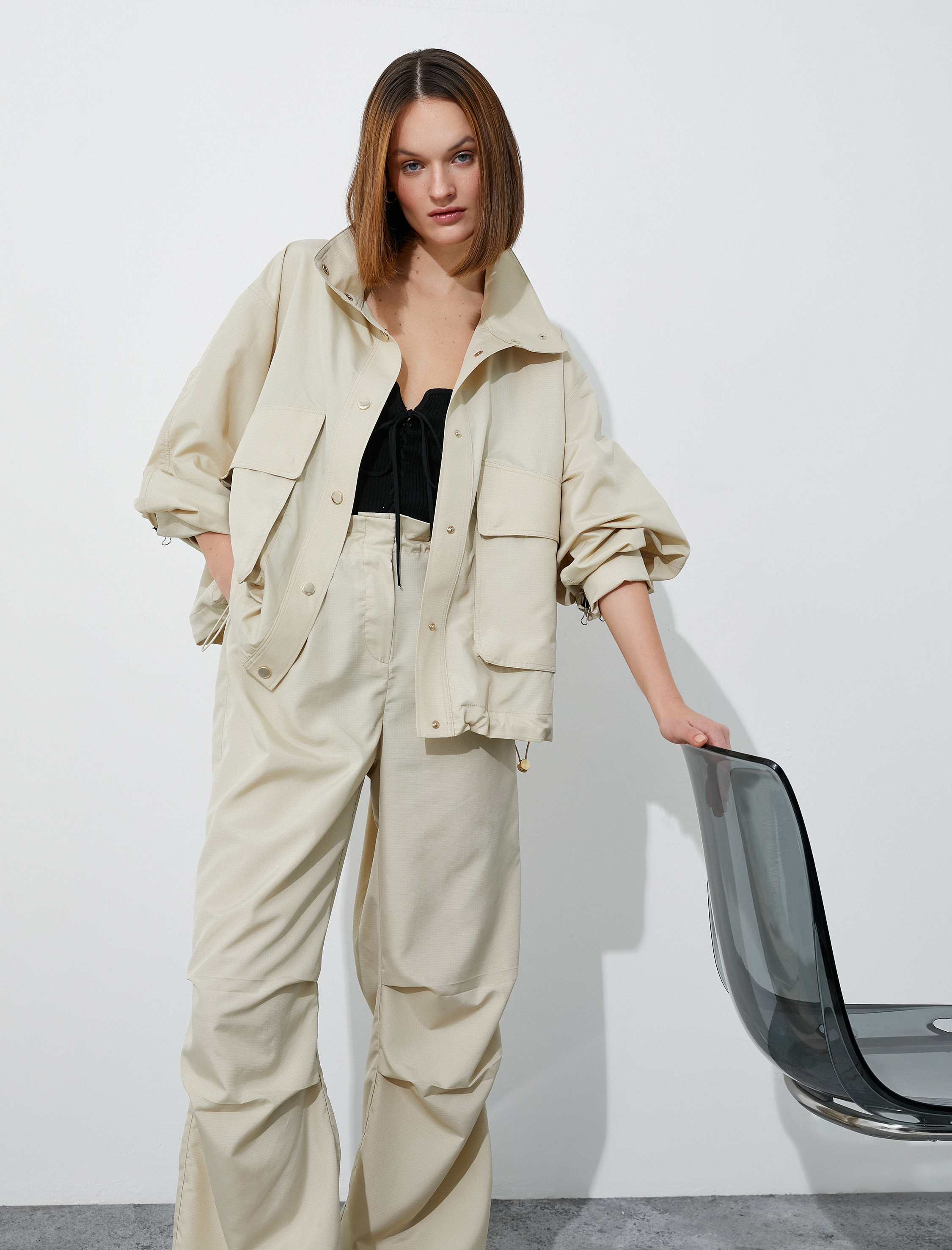   Cepli Çıtçıtlı Mevsimlik Ceket