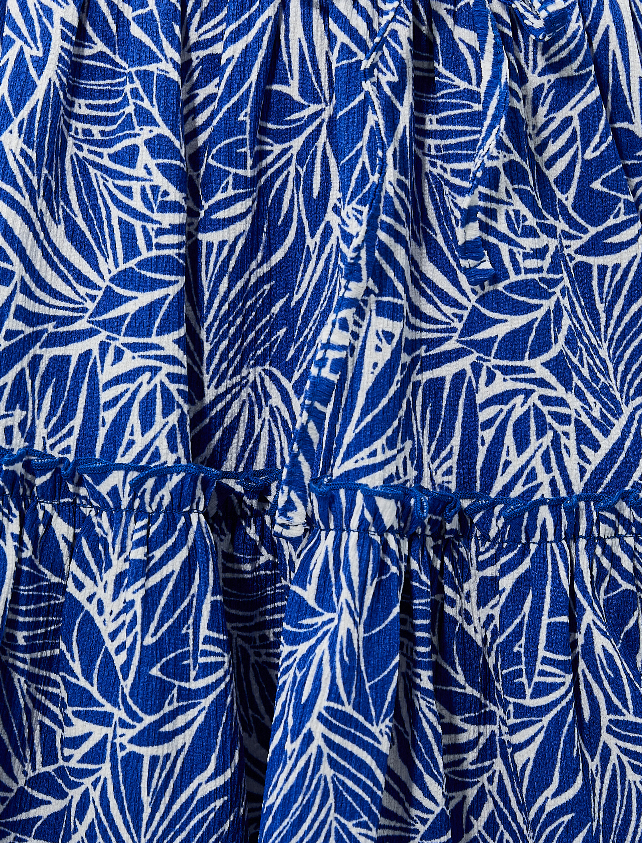   Mini Etek Tropikal Baskılı Katlı