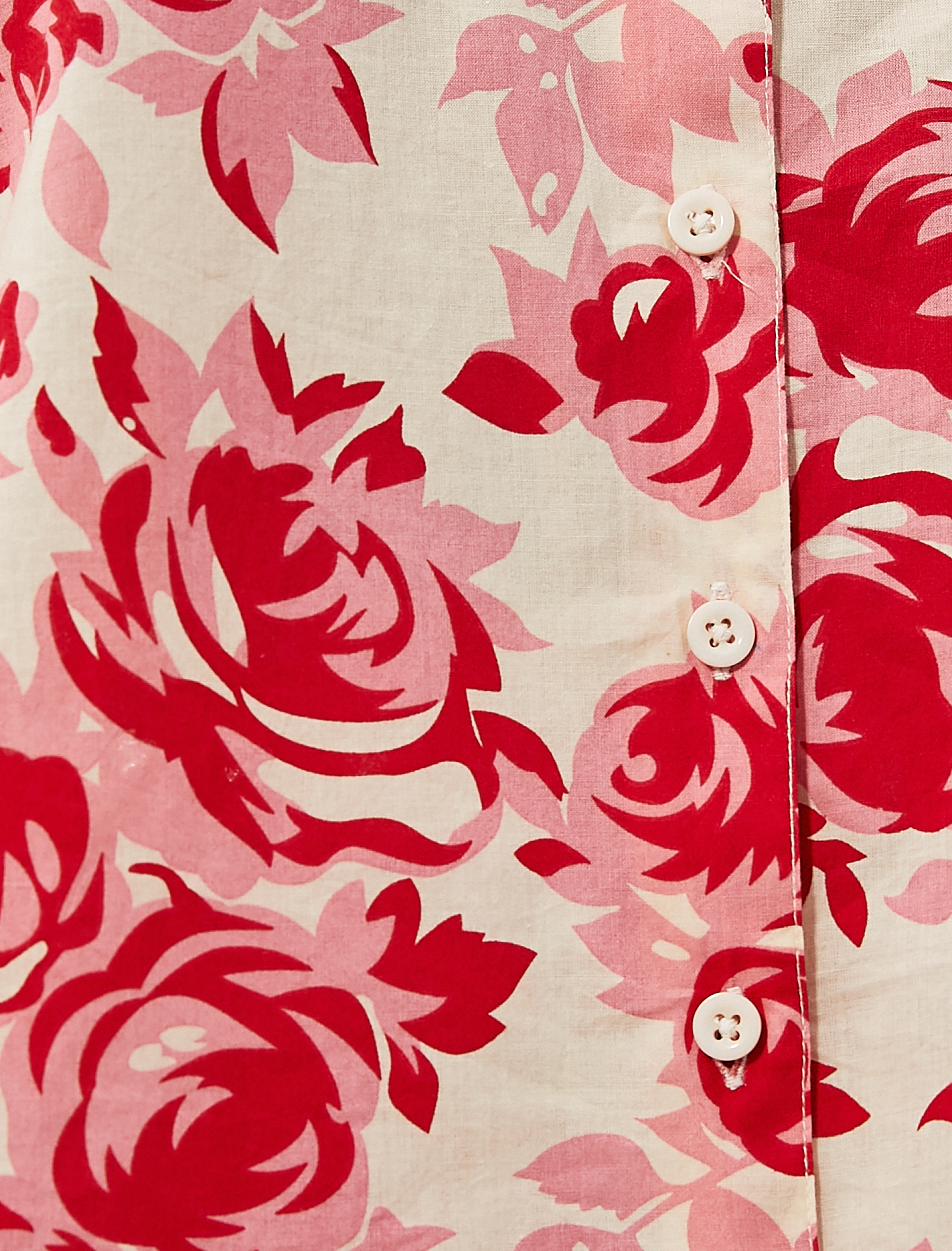 Tropikal Baskılı Kısa Kollu Gömlek Klasik Yaka