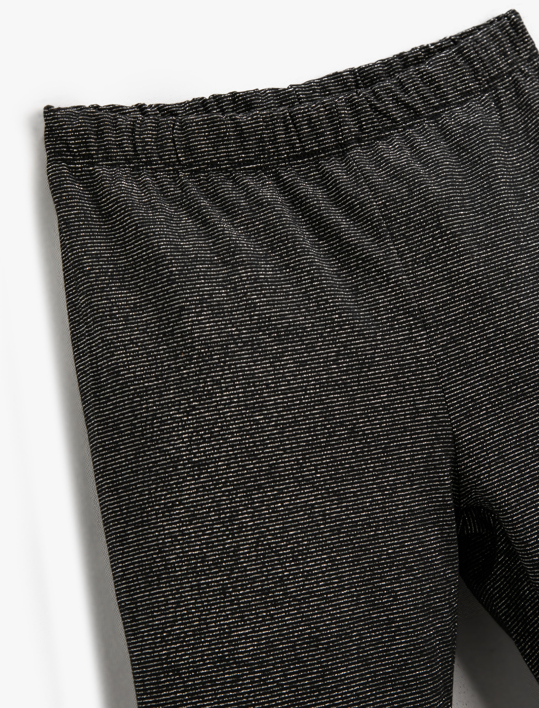  Kız Çocuk Basic Beli Lastikli Tayt Simli