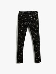 Desenli Tayt Beli Lastikli