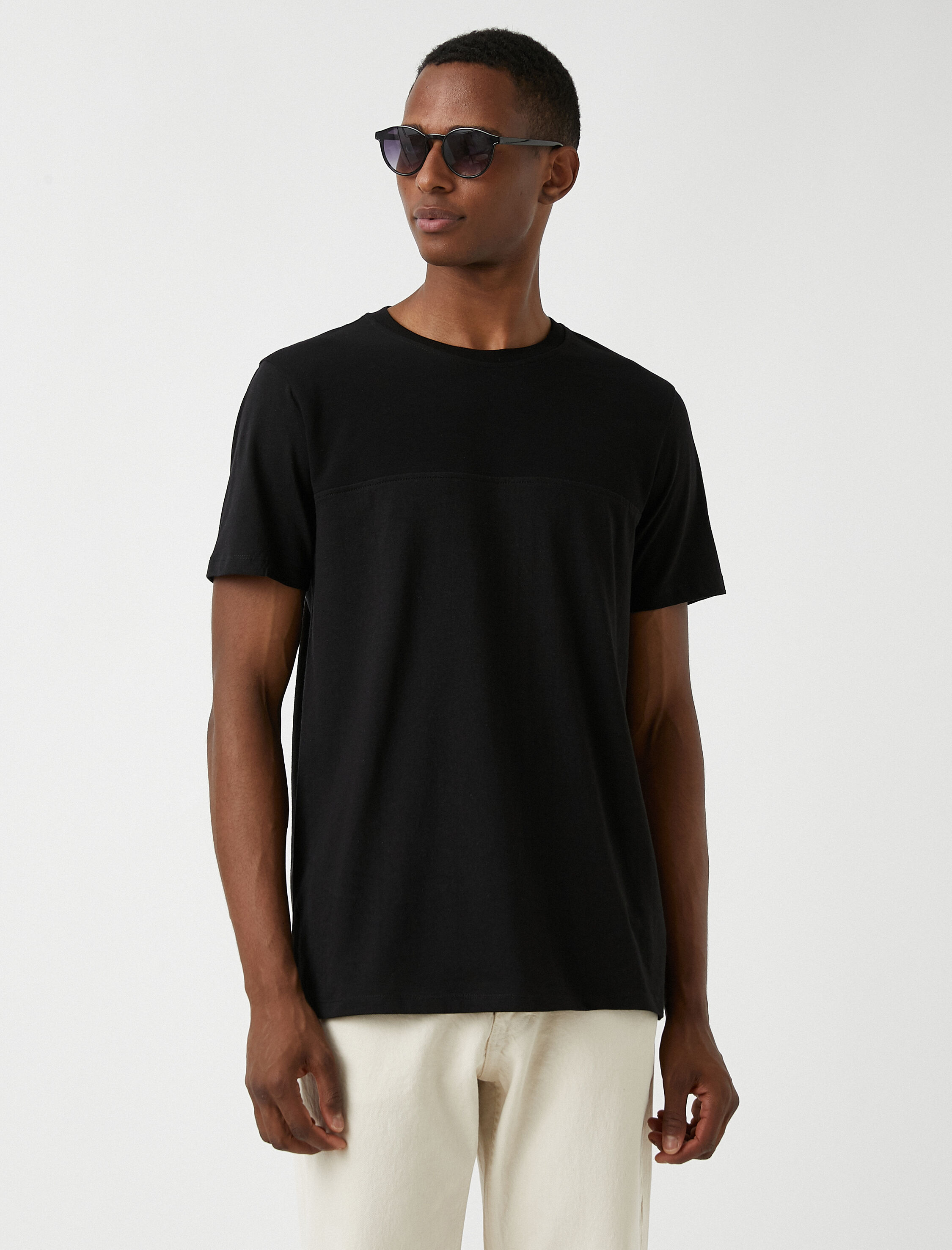   Basic Tişört Slim Fit Bisiklet Yaka