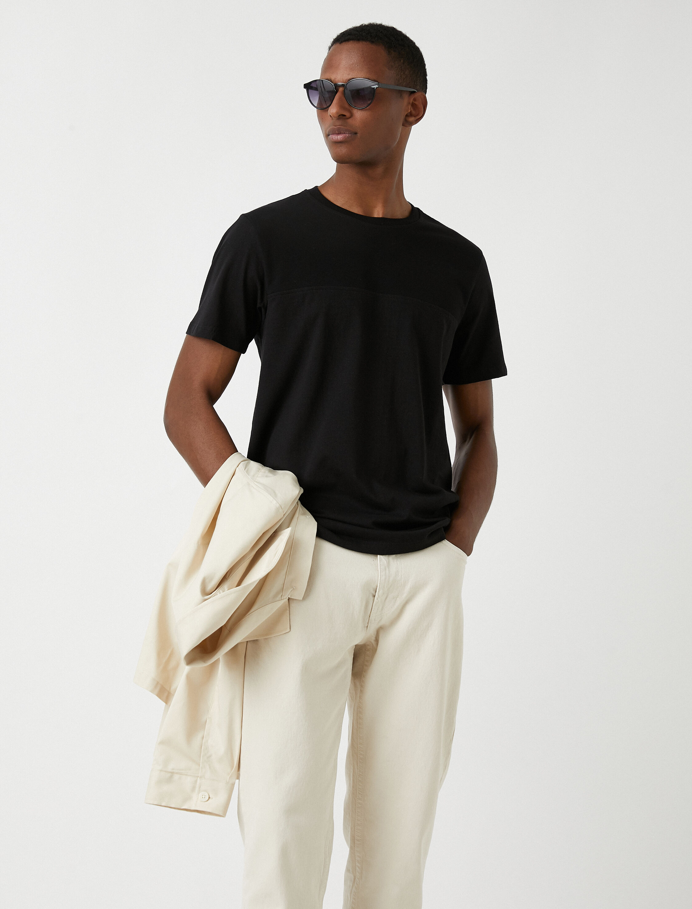   Basic Tişört Slim Fit Bisiklet Yaka