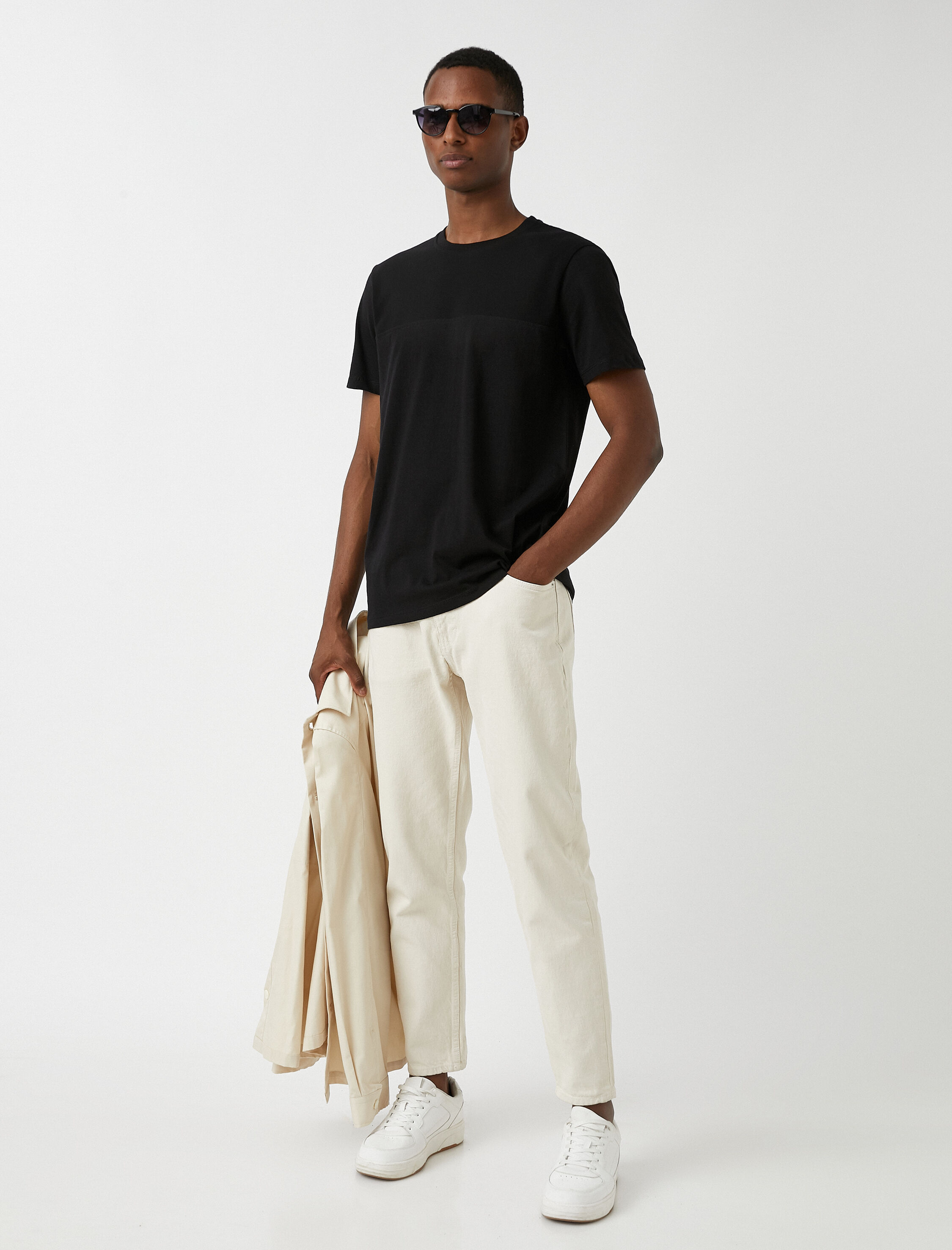   Basic Tişört Slim Fit Bisiklet Yaka