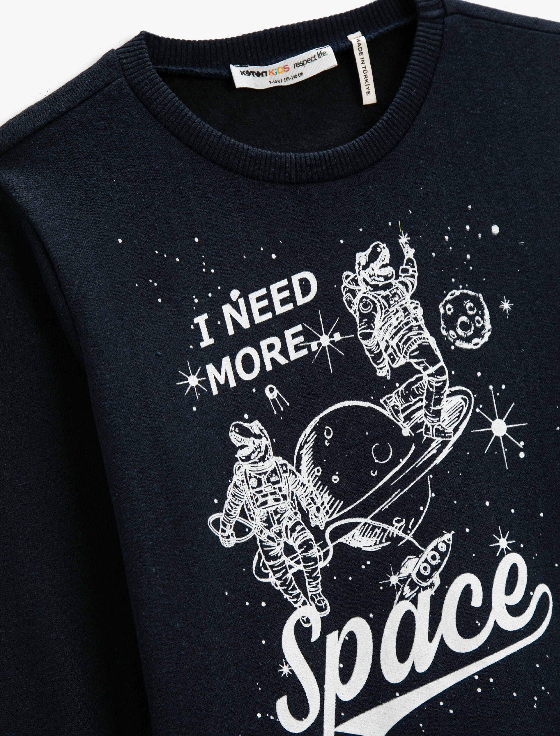 Erkek Çocuk Sweatshirt Uzun Kollu Baskılı Bisiklet Yaka