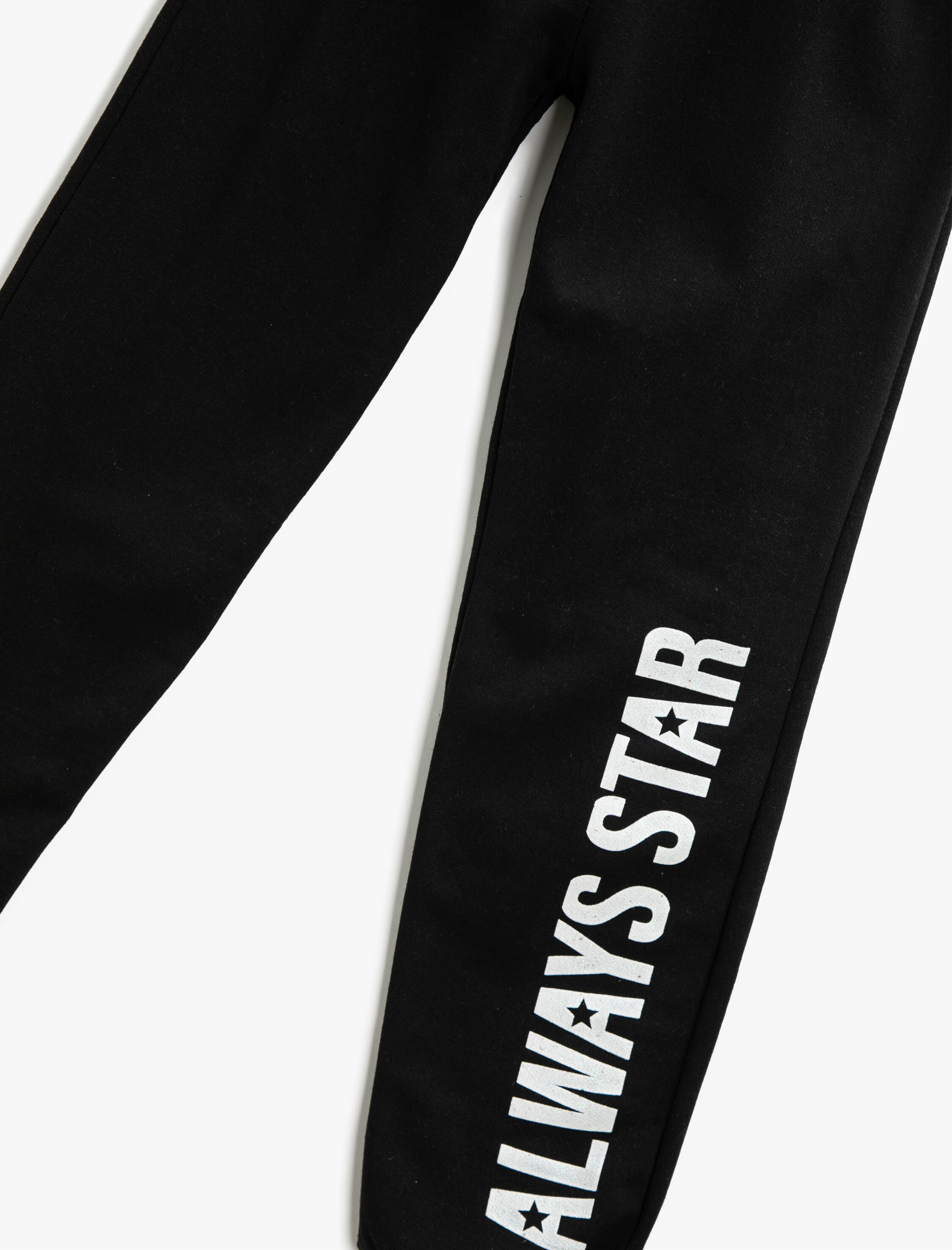  Kız Çocuk Baskılı Jogger Eşofman Altı Belden Bağlamalı