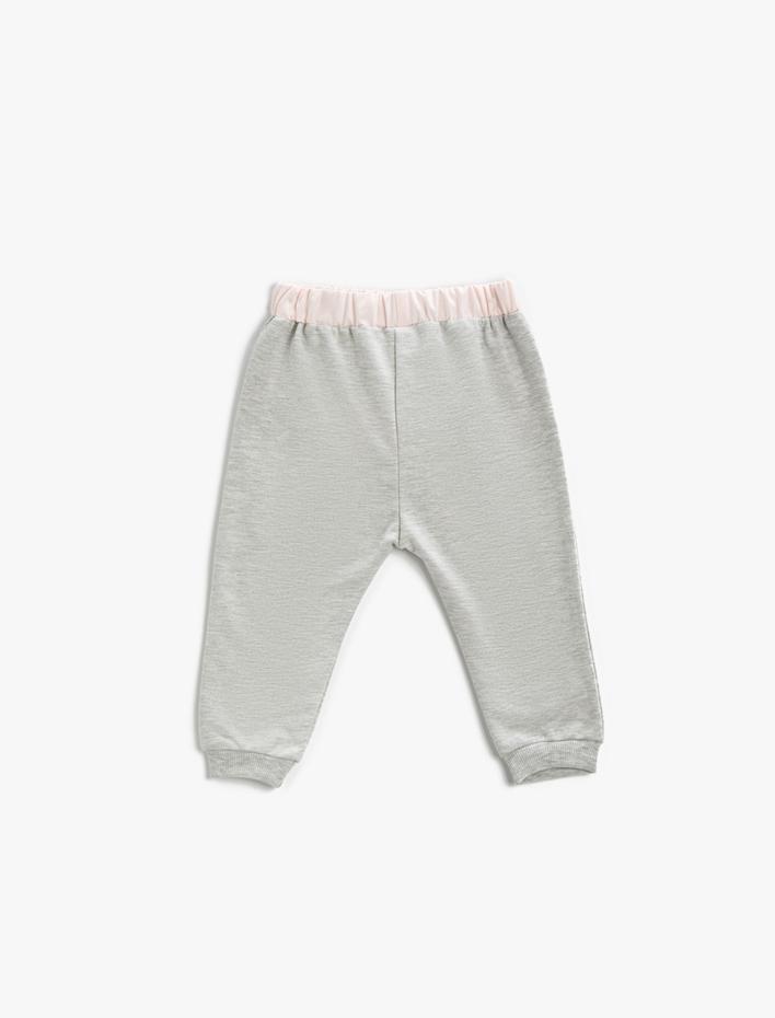 Kız Bebek Basic Jogger Eşofman Altı Belden Bağlamalı