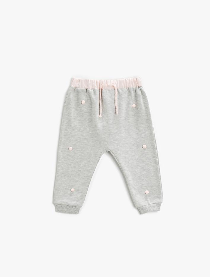 Kız Bebek Basic Jogger Eşofman Altı Belden Bağlamalı