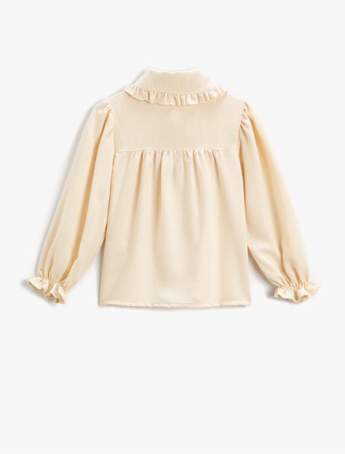 Kız Çocuk Bebe Yaka Uzun Kollu Gömlek