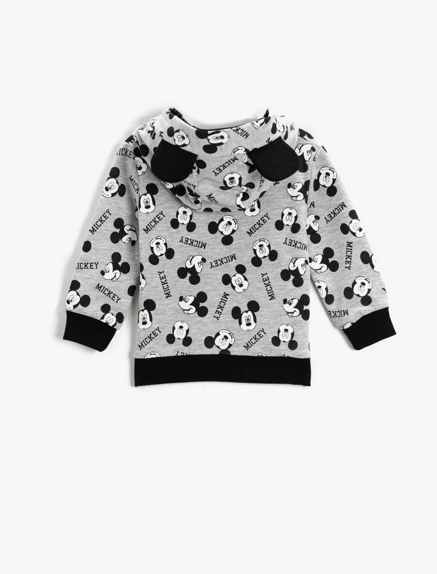  Erkek Bebek Minnie Mouse Baskılı Lisanslı Kapüşonlu Sweatshirt