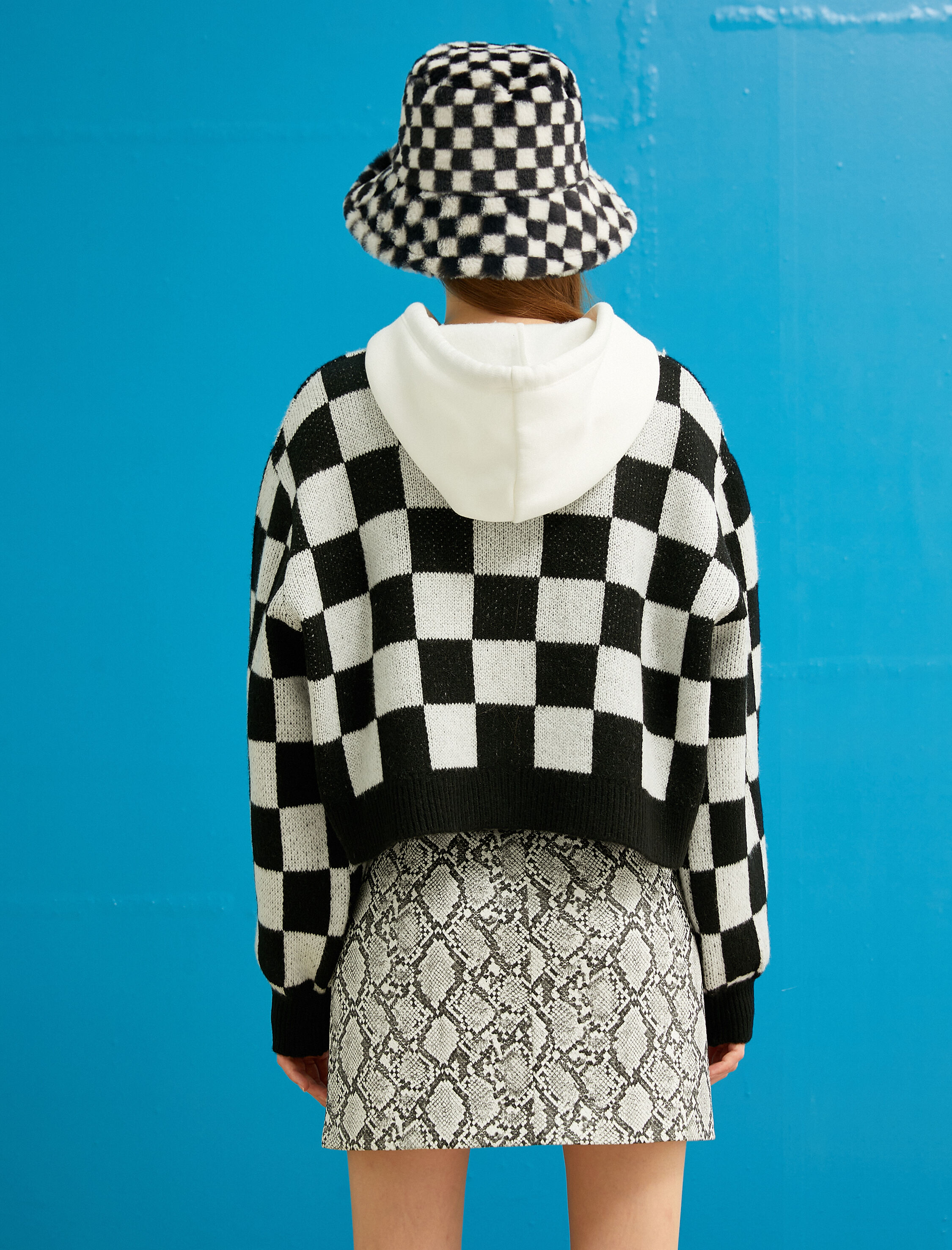   Crop Hırka V Yaka Uzun Kollu