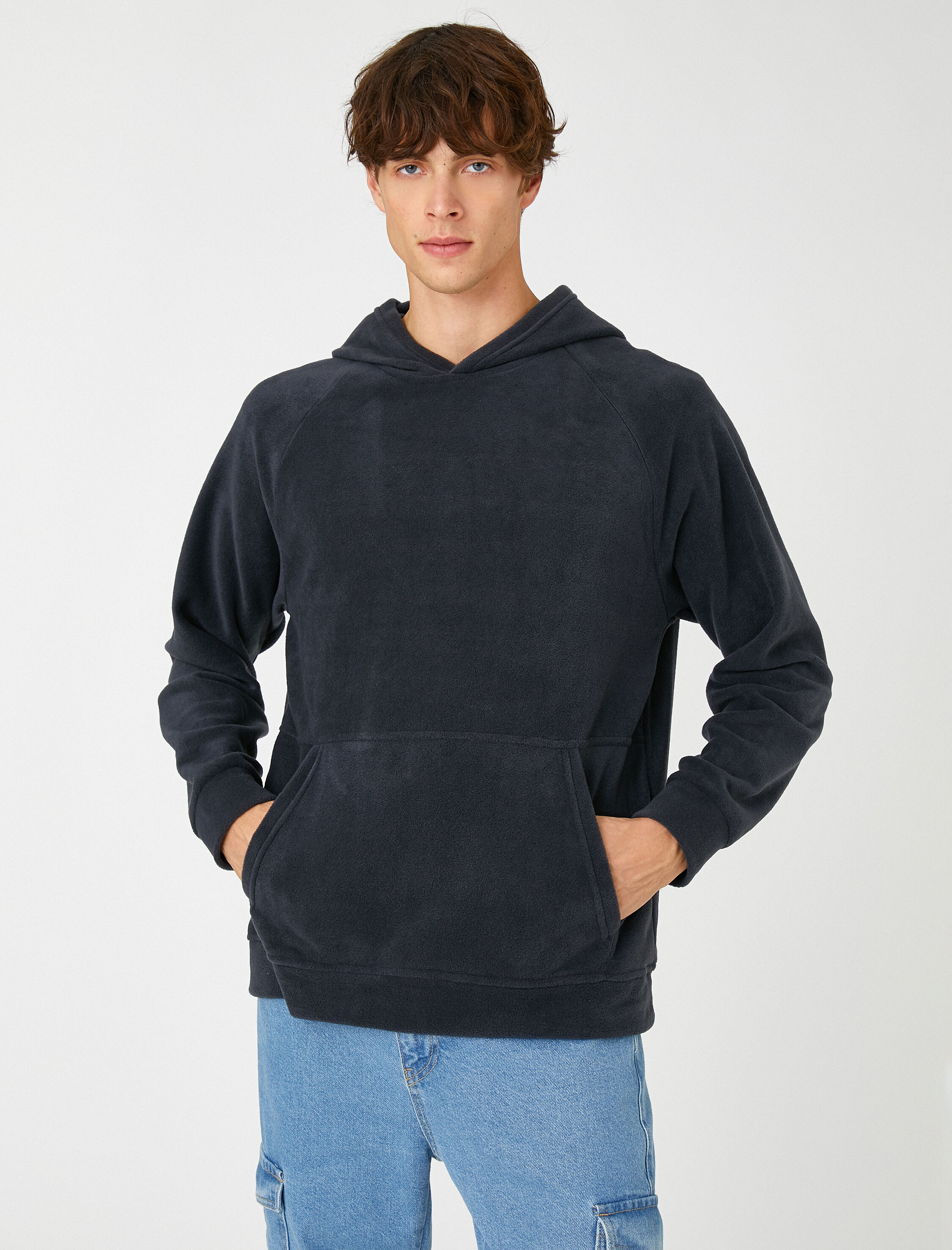   Polar Sweatshirt Kapşonlu Cep Detaylı