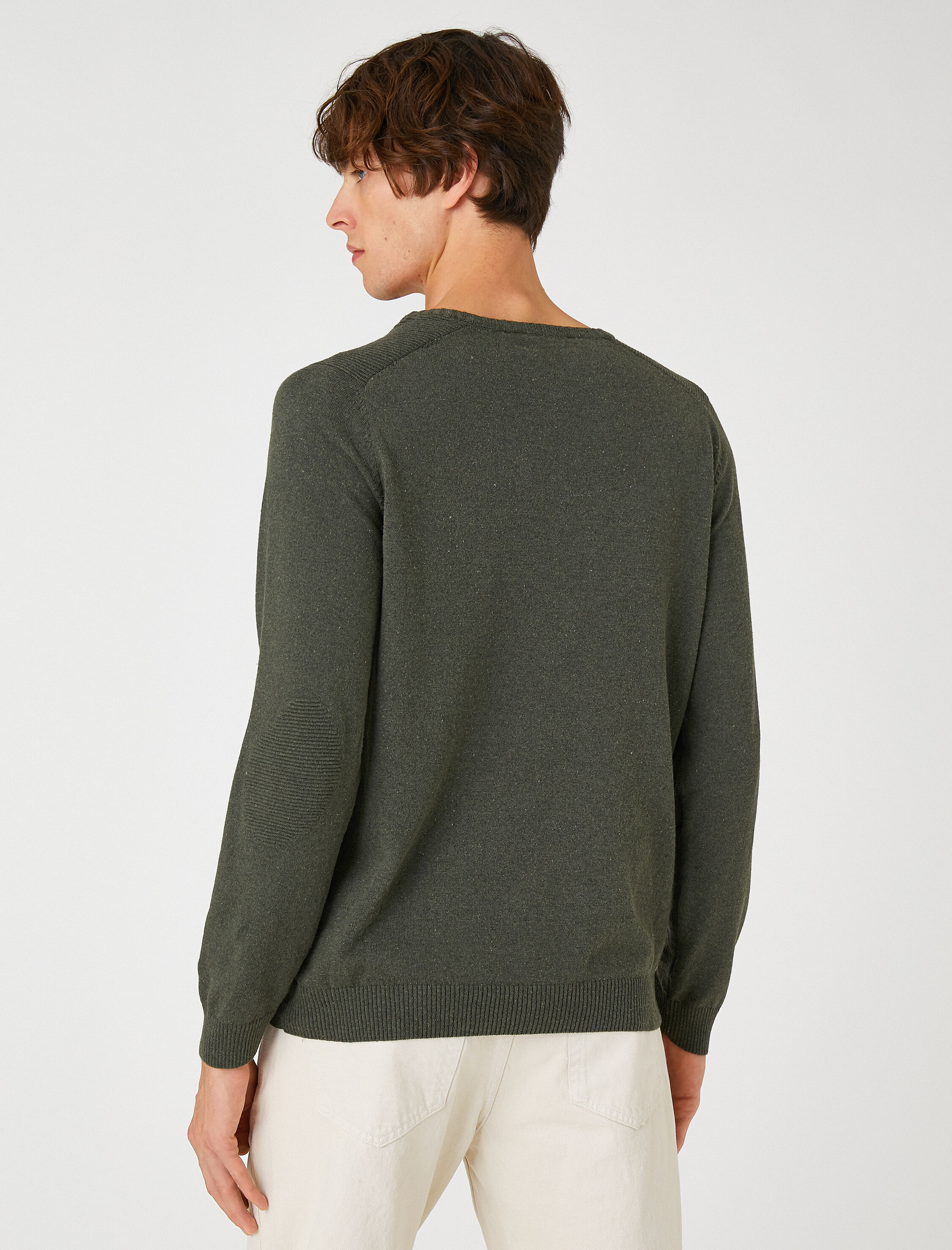   Basic Triko Kazak Bisiklet Yaka Dar Kesim