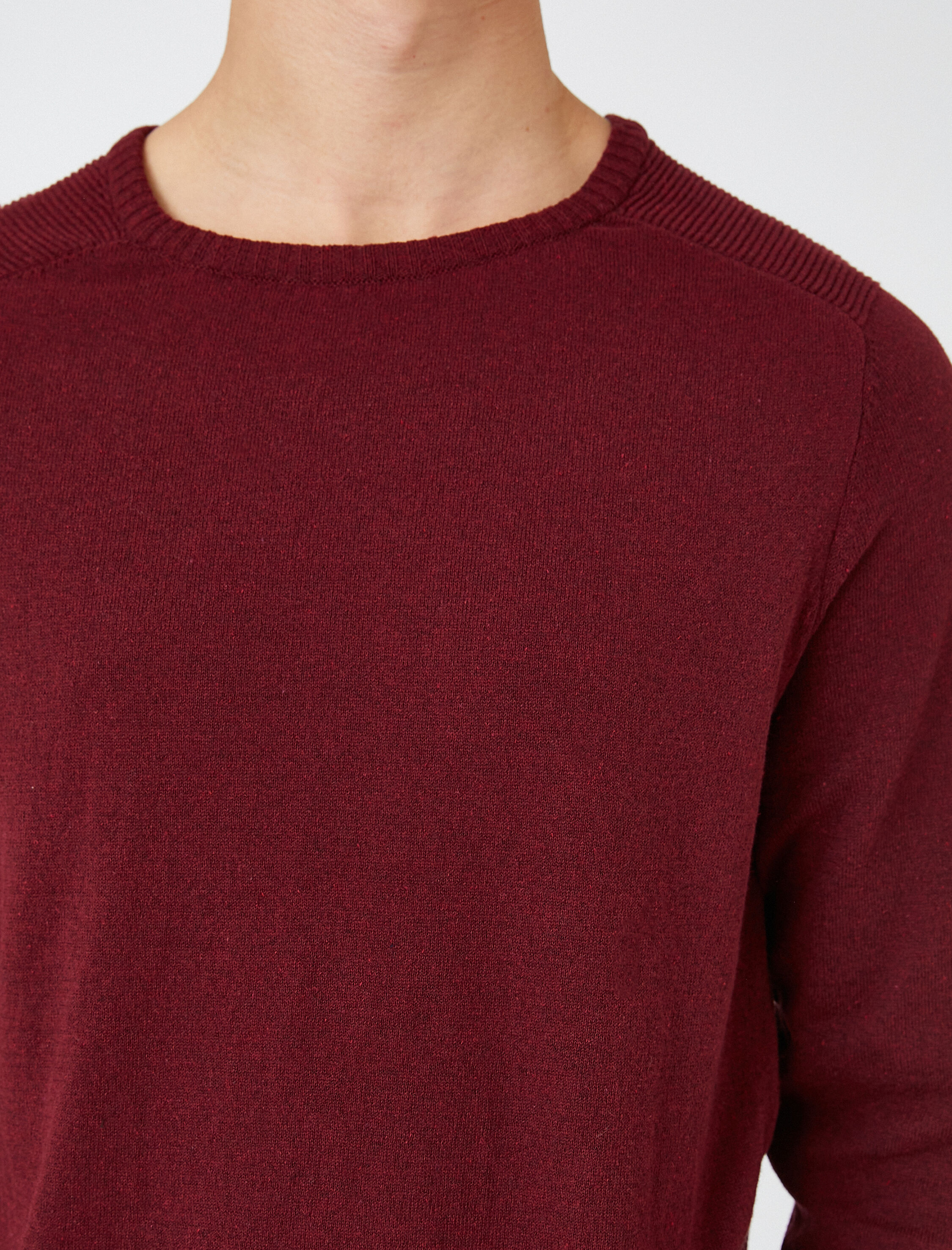 Basic Triko Kazak Bisiklet Yaka Dar Kesim