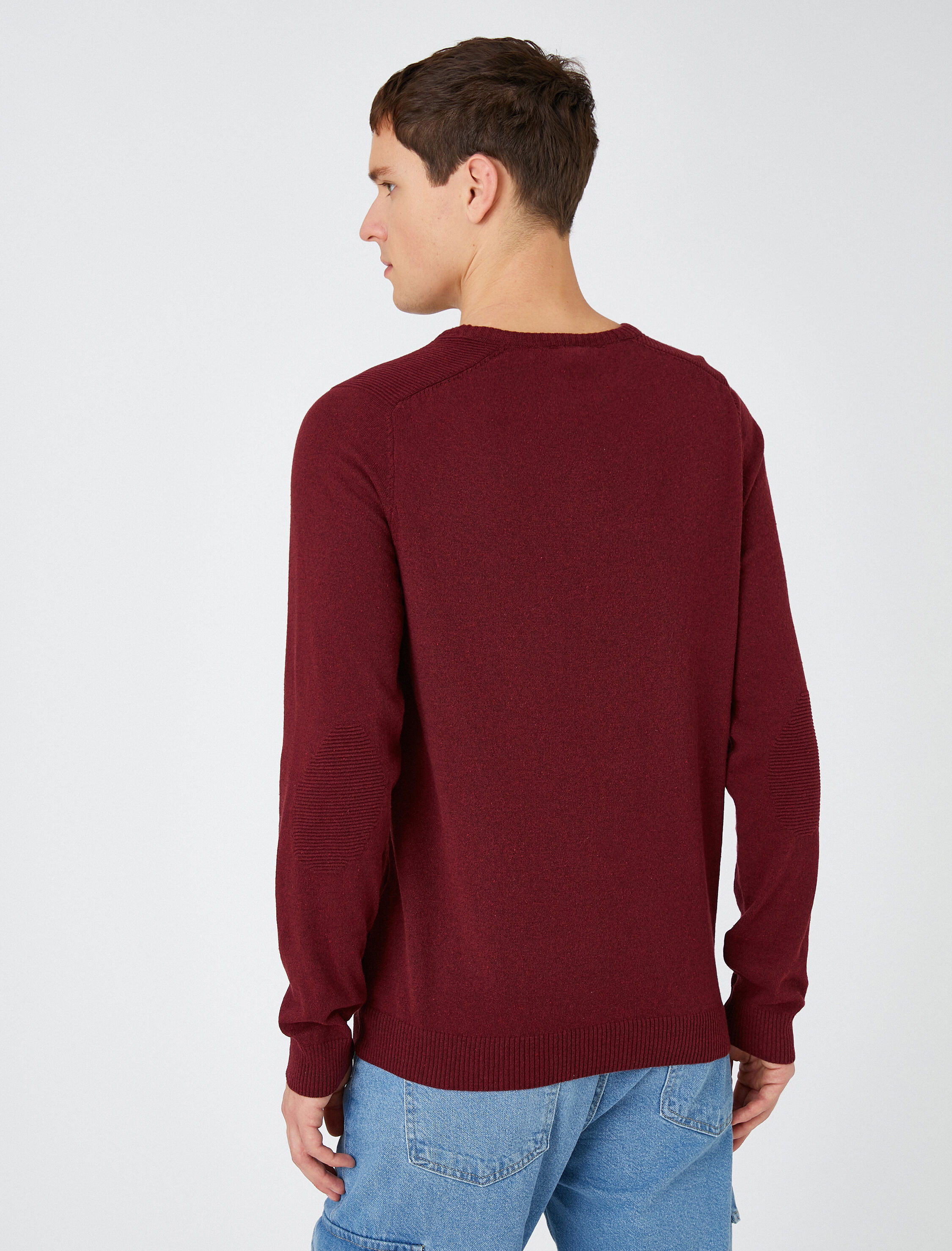 Basic Triko Kazak Bisiklet Yaka Dar Kesim