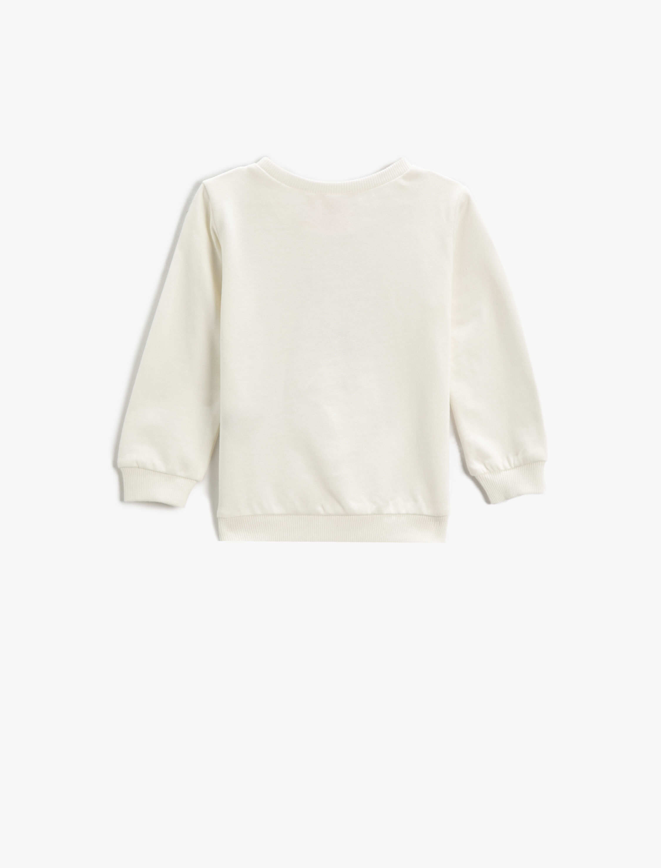  Kız Bebek Balerin Baskılı Sweatshirt Bisiklet Yaka Pamuklu