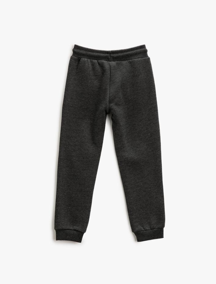 Erkek Çocuk Jogger Eşofman Altı Baskılı Cepli Beli Bağlamalı