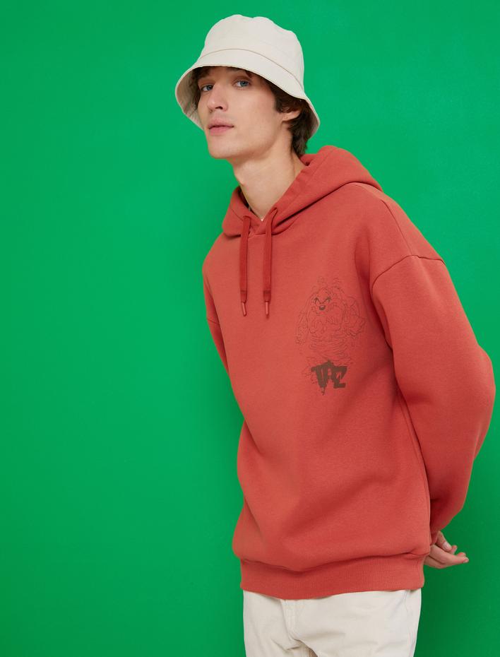  Tazmanya Canavarı Oversize Sweatshirt Şardonlu Lisanslı Baskılı