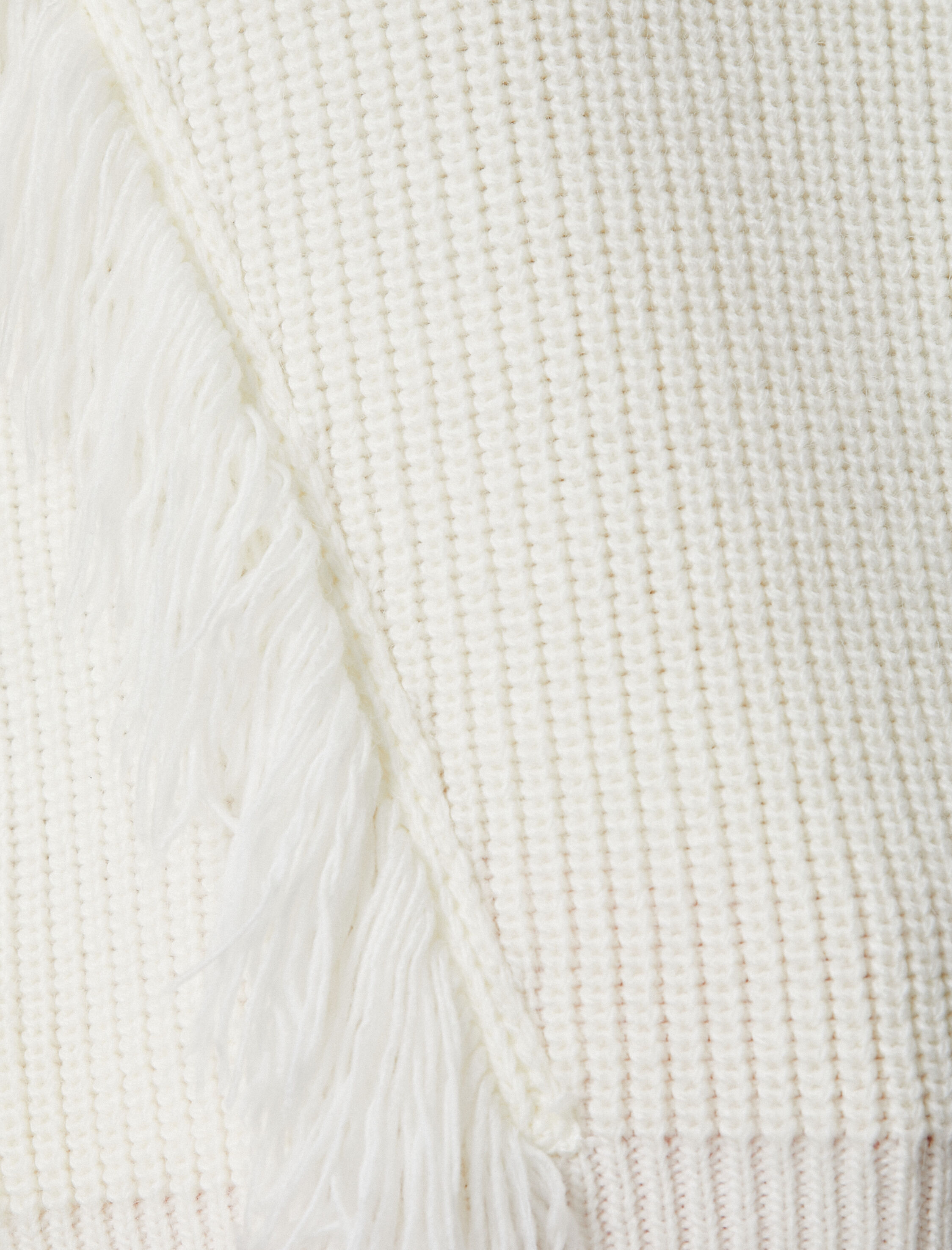   Bisiklet Yaka Triko Kazak Uzun Kollu Örgü Püskül Detaylı